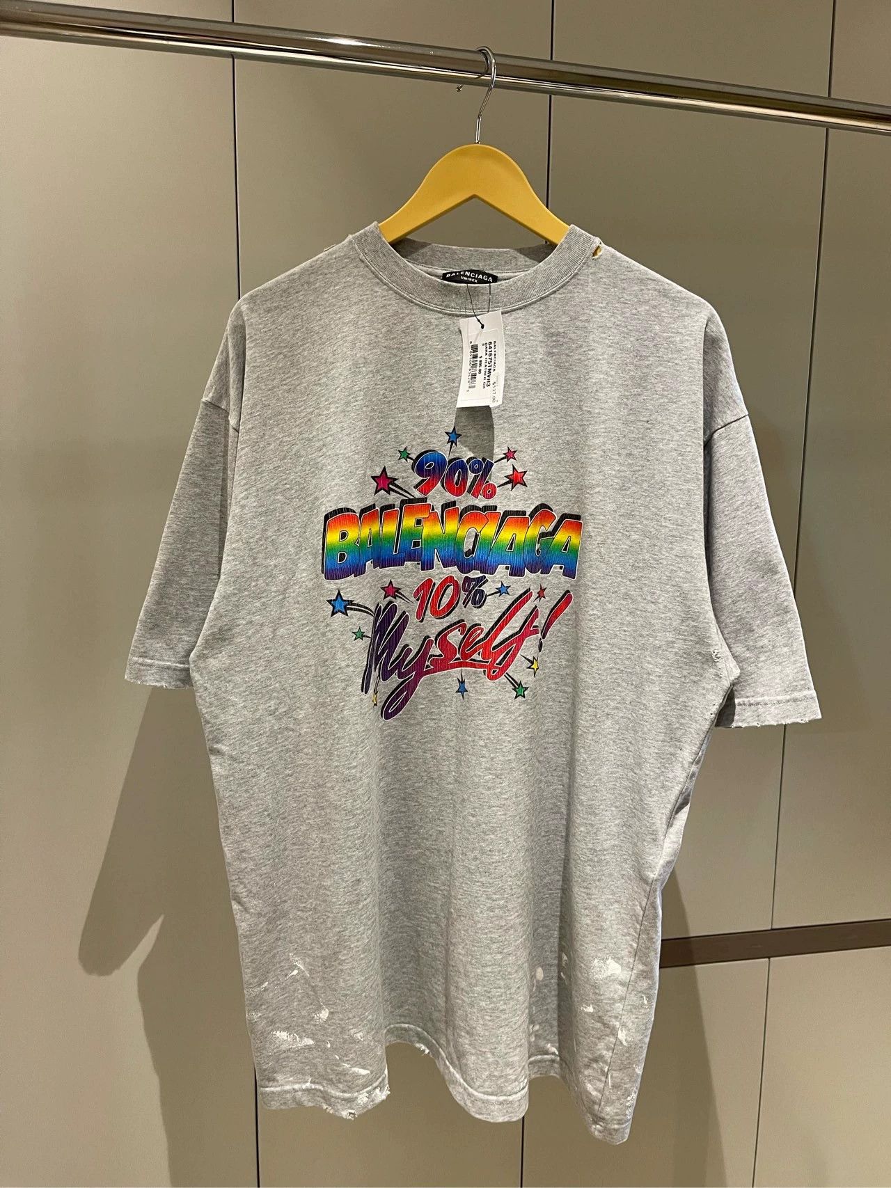 BALENCIAGA＊PIERCED T-SHIRT ヴィンテージ Tシャツ Balenciaga Pierced Oversized T-shirt In Black | ModeSens