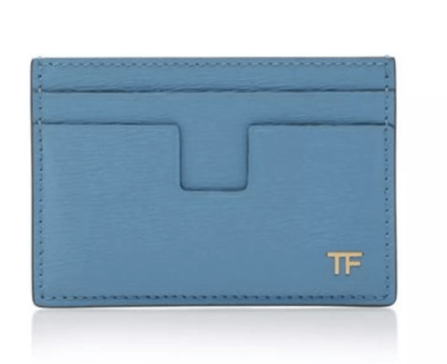 Tom ford T-line cardholder small leather wallet Light Blue