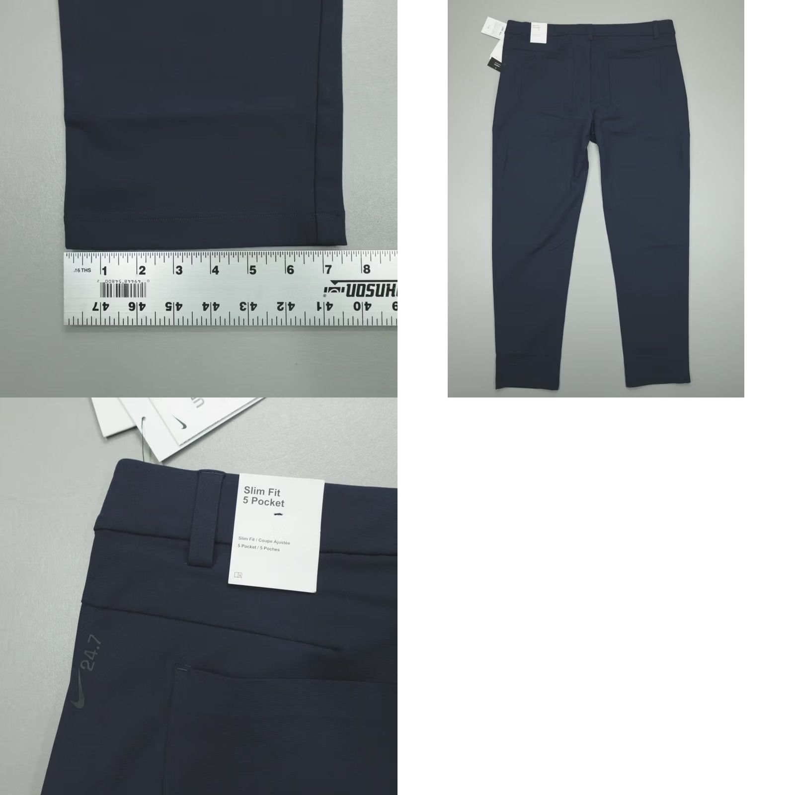 Nike Nike 24.7 PerfectStretch Dri FIT 5 Pocket Slim Fit Pants 38x34 Blue Mens Regular Pants Size US 38 / EU 54 - 8 Thumbnail