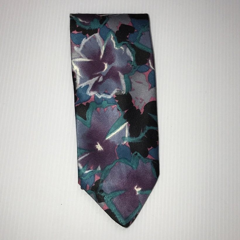 Geoffrey Beene Geoffrey Beene Vintage Classic Floral Necktie Size ONE SIZE - 1 Thumbnail