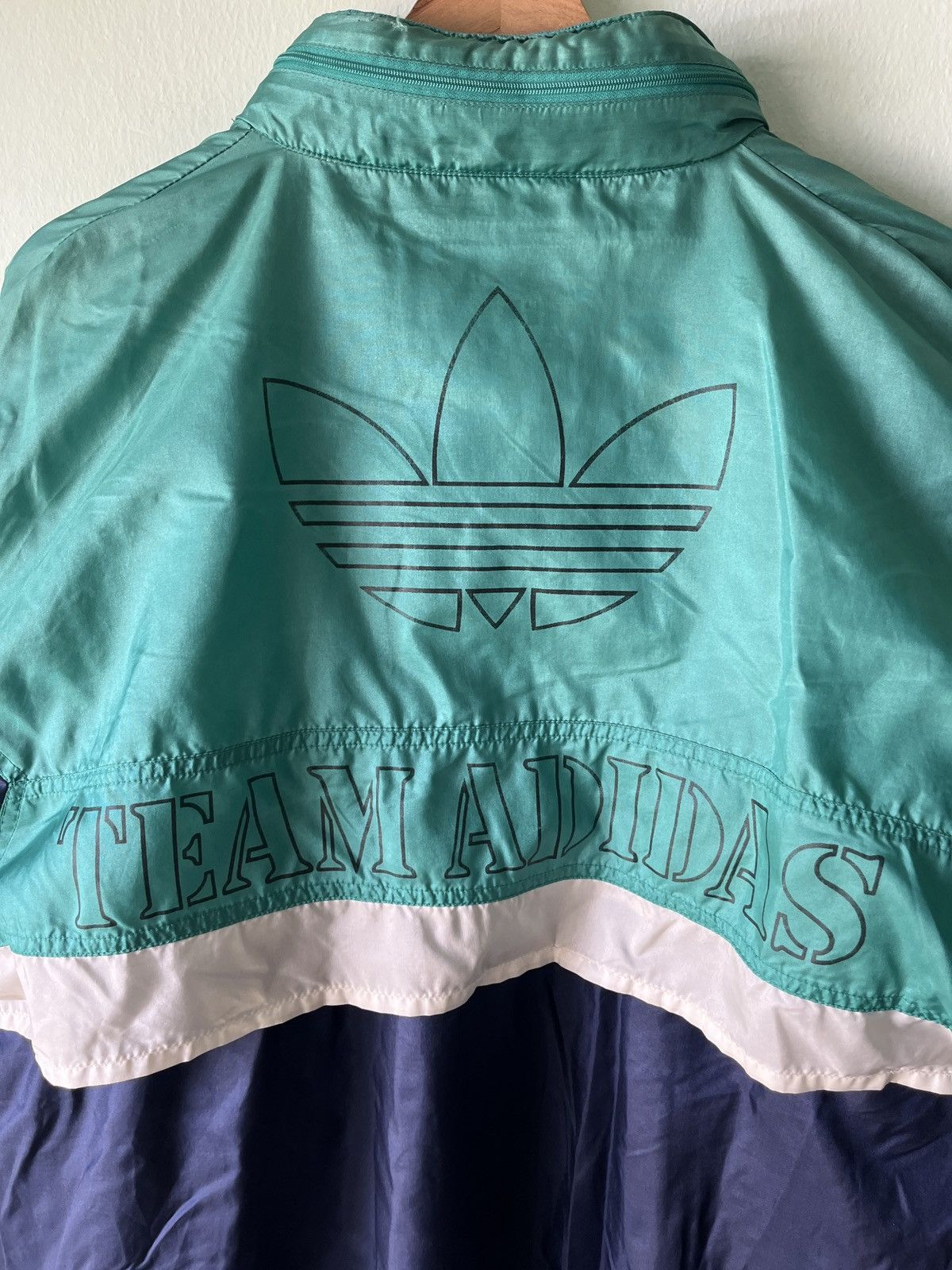 Adidas × Vintage Vintage Team Adidas Big Logo Windbreaker Size US L / EU 52-54 / 3 - 7 Thumbnail