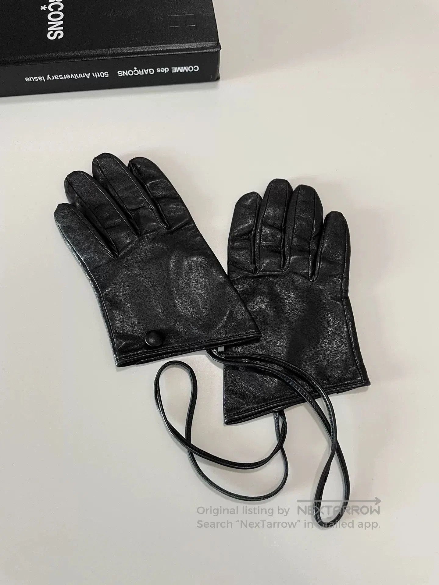 Yohji Yamamoto Yohji Yamamoto Black Leather Gloves. Size ONE SIZE - 1 Thumbnail