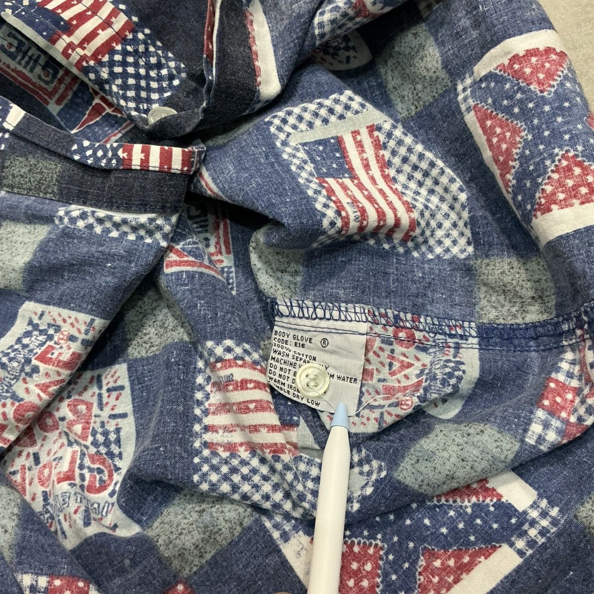 Body Glove Vintage 1993 Body Glove Rare Americana Print Button-Up Shirt Size S / US 4 / IT 40 - 5 Thumbnail