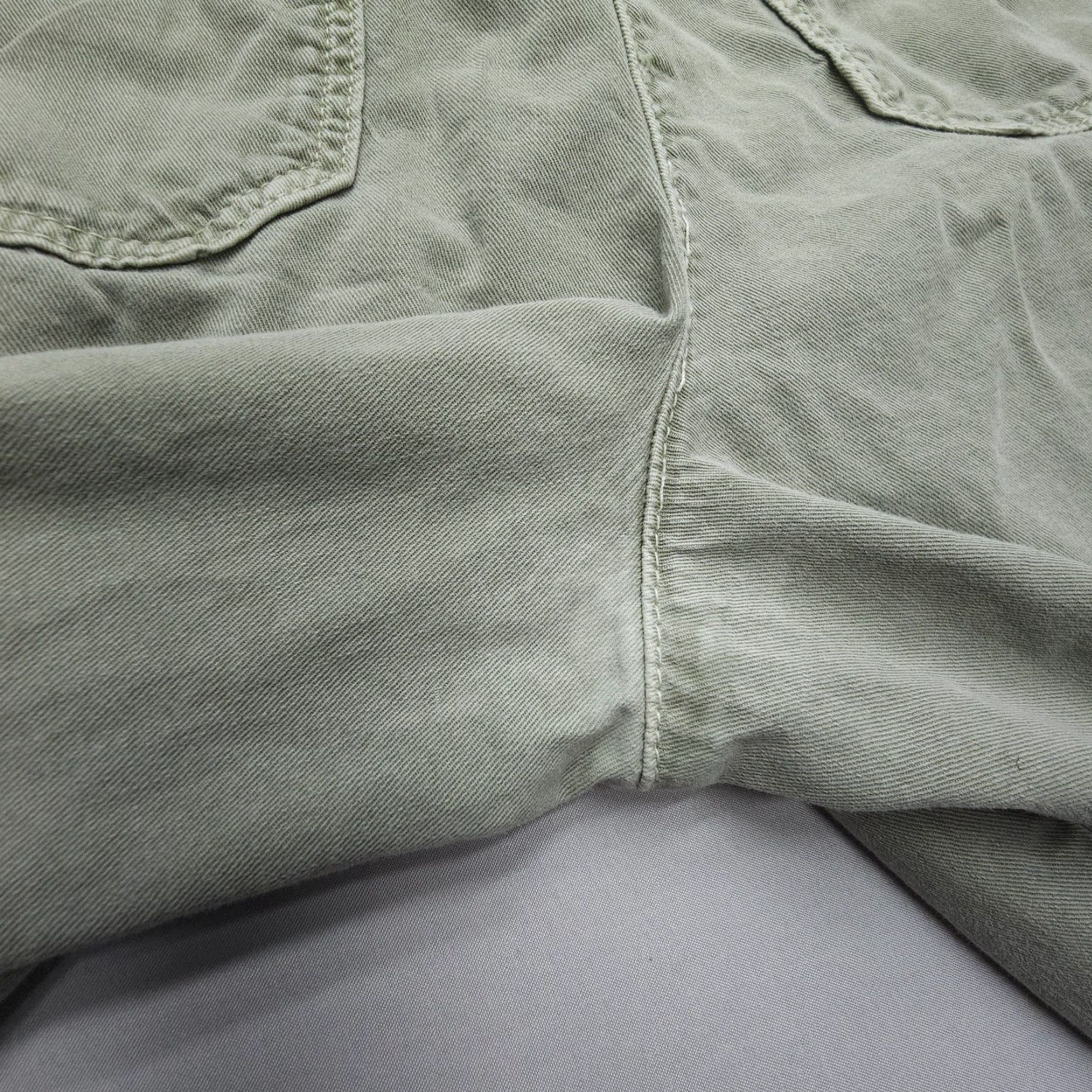 ME+EM Me + Em Pants Size 4 Green Washed Utility Tapered Engineer Cinch Waist Size 32" / US 10 / IT 46 - 6 Thumbnail