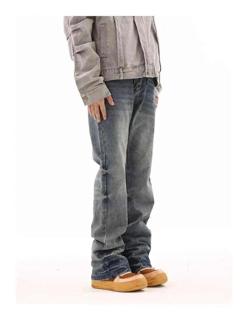 Designer × Japanese Brand faded skate hiphop flared stack jeans Size US 33 - 2 Thumbnail