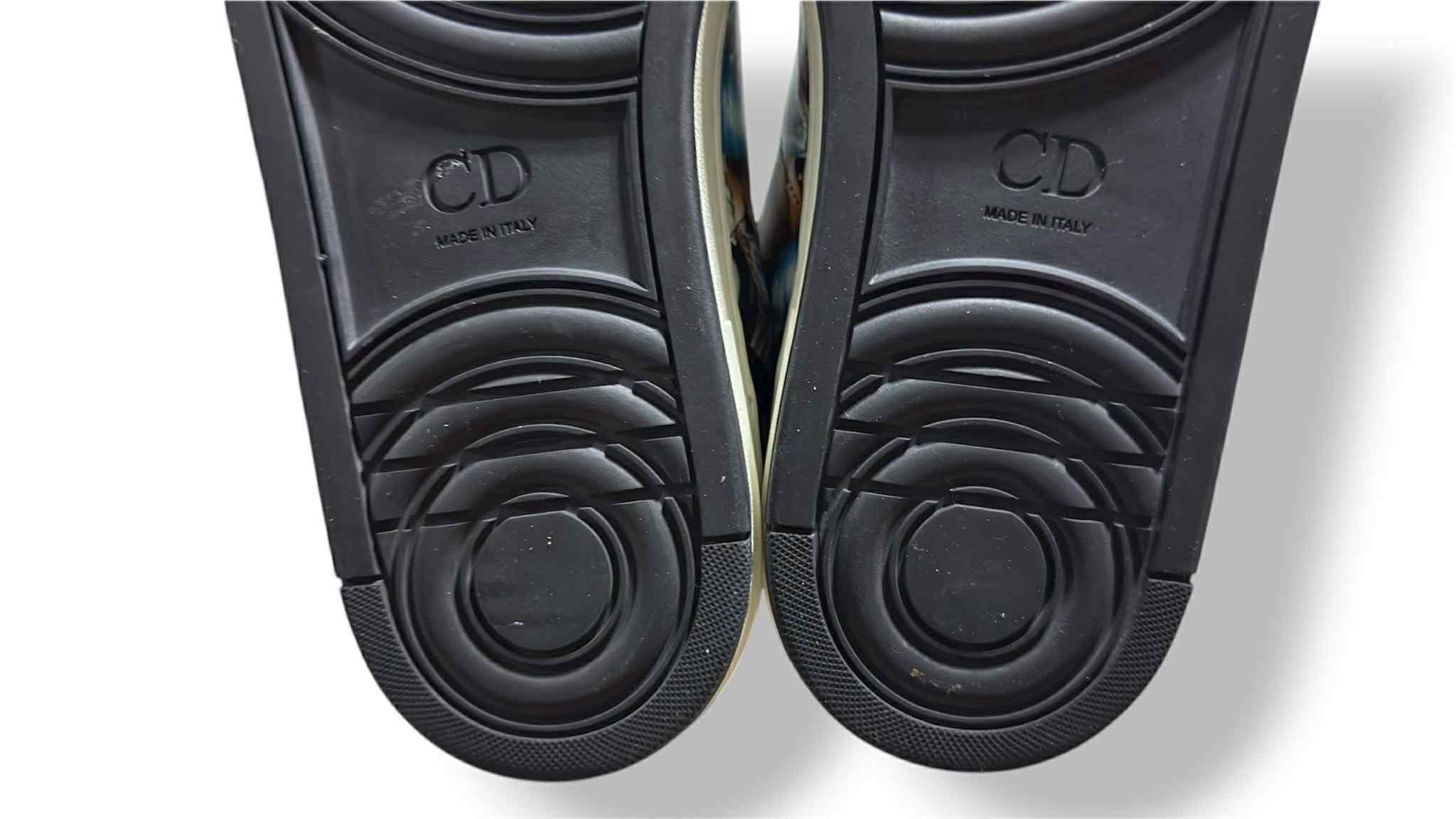 Dior Dior B02 Sorayama Black Hawaii Leather Low Trainers Men's Size US 10 / EU 43 - 7 Thumbnail