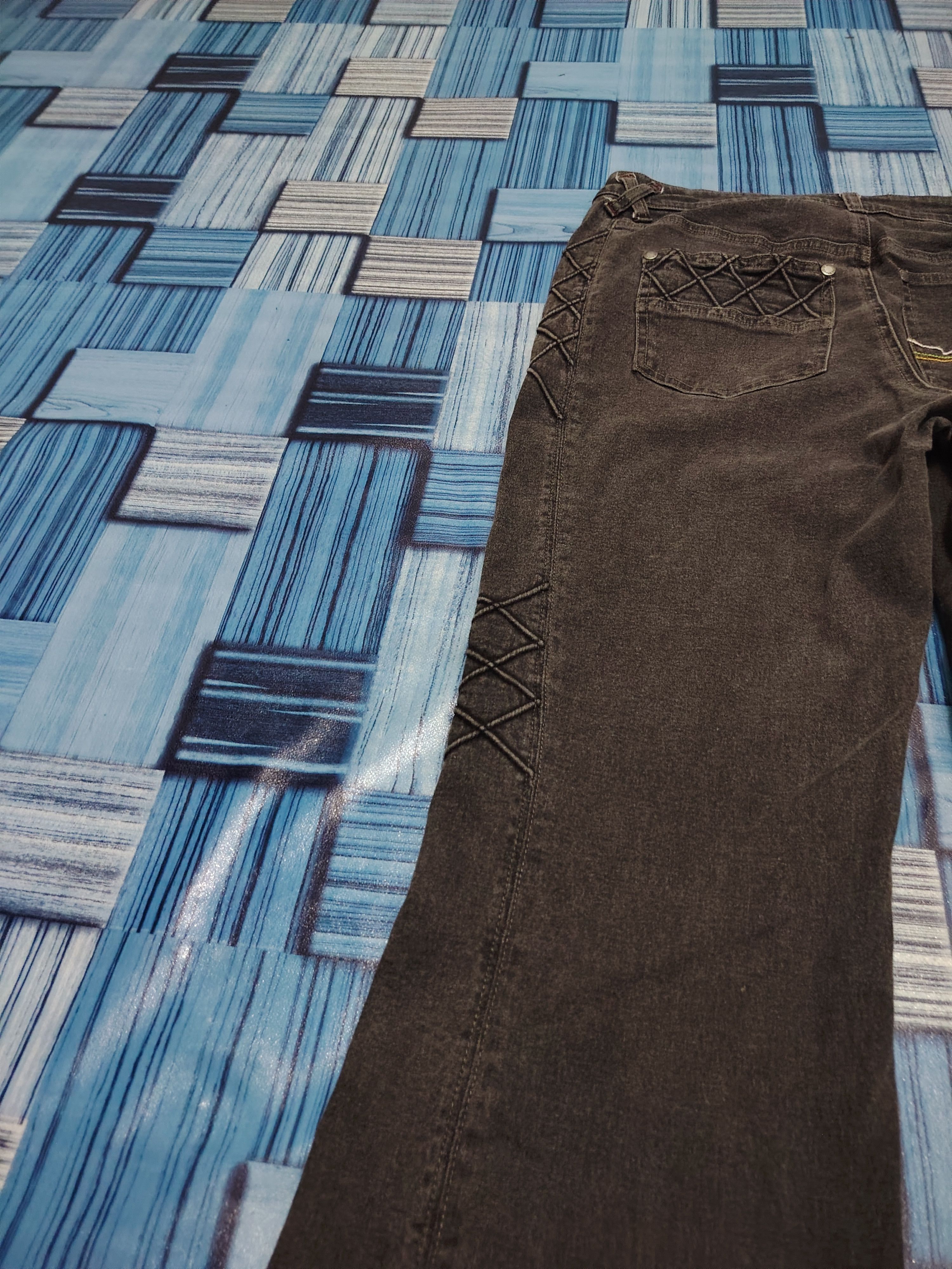 If Six Was Nine × Japanese Brand 💥Insane💥 comme ca comme ci stretch pants jeans bootcut Size US 29 - 25 Thumbnail