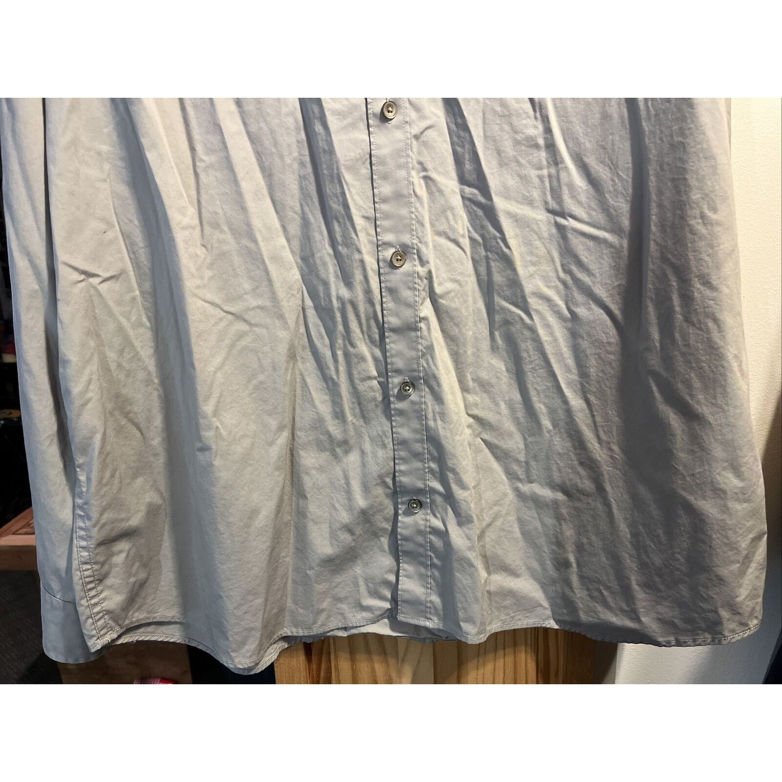 Calvin Klein Calvin Klein Men’s XL Grey LS Cotton Lastol Button Up Shirt Size US XL / EU 56 / 4 - 10 Thumbnail