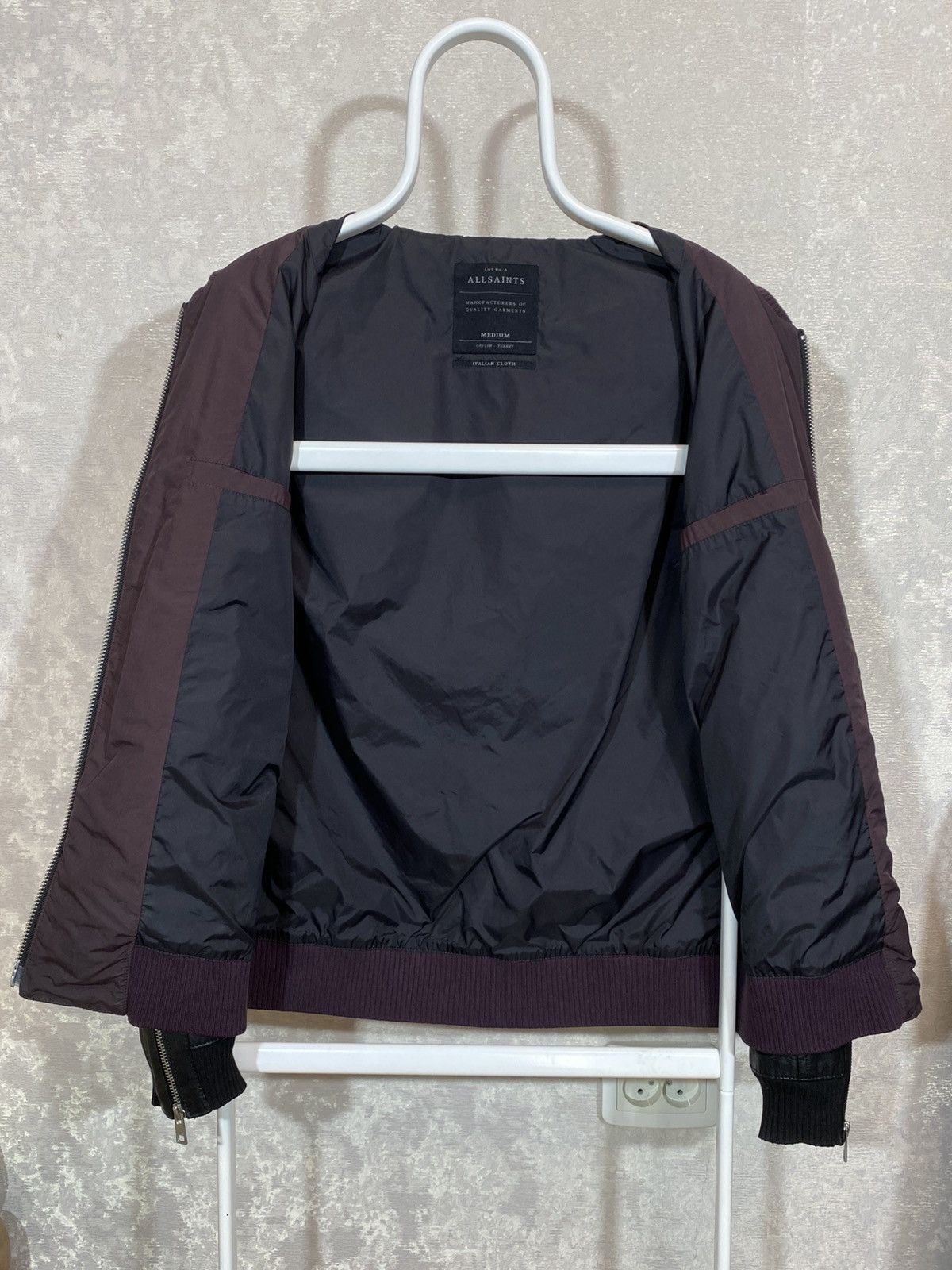 Allsaints × Diesel Allsaints Men Bomber Leather Jacket Size US M / EU 48-50 / 2 - 6 Thumbnail