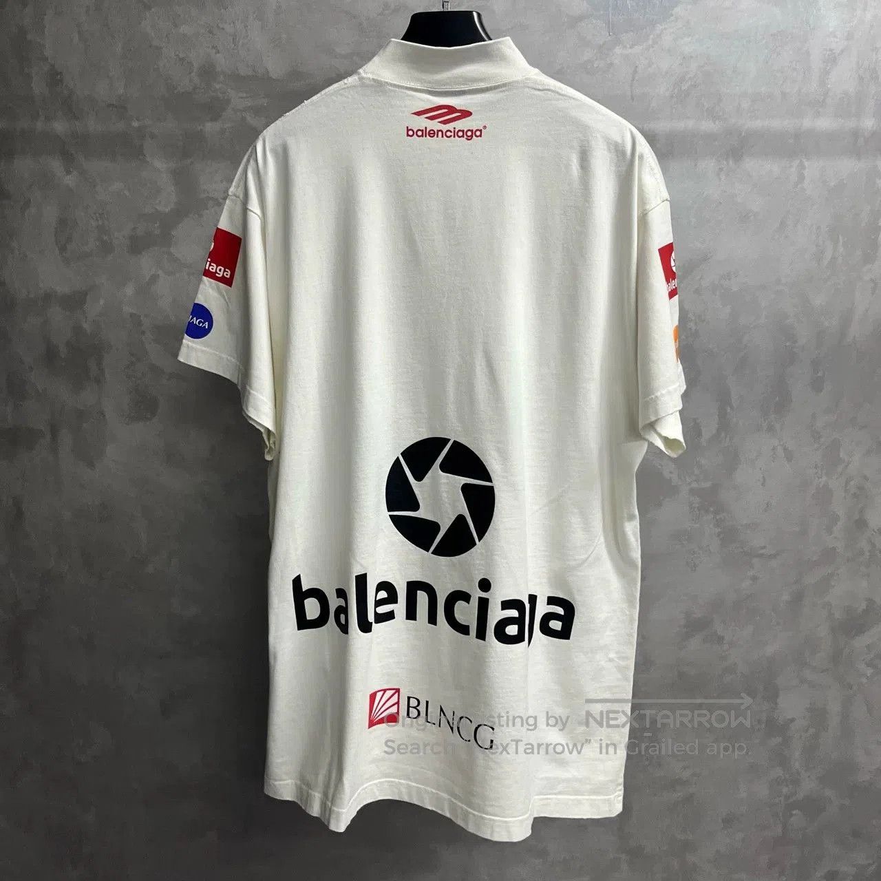 Balenciaga Balenciaga White Logo Print T. Size US XL / EU 56 / 4 - 4 Thumbnail