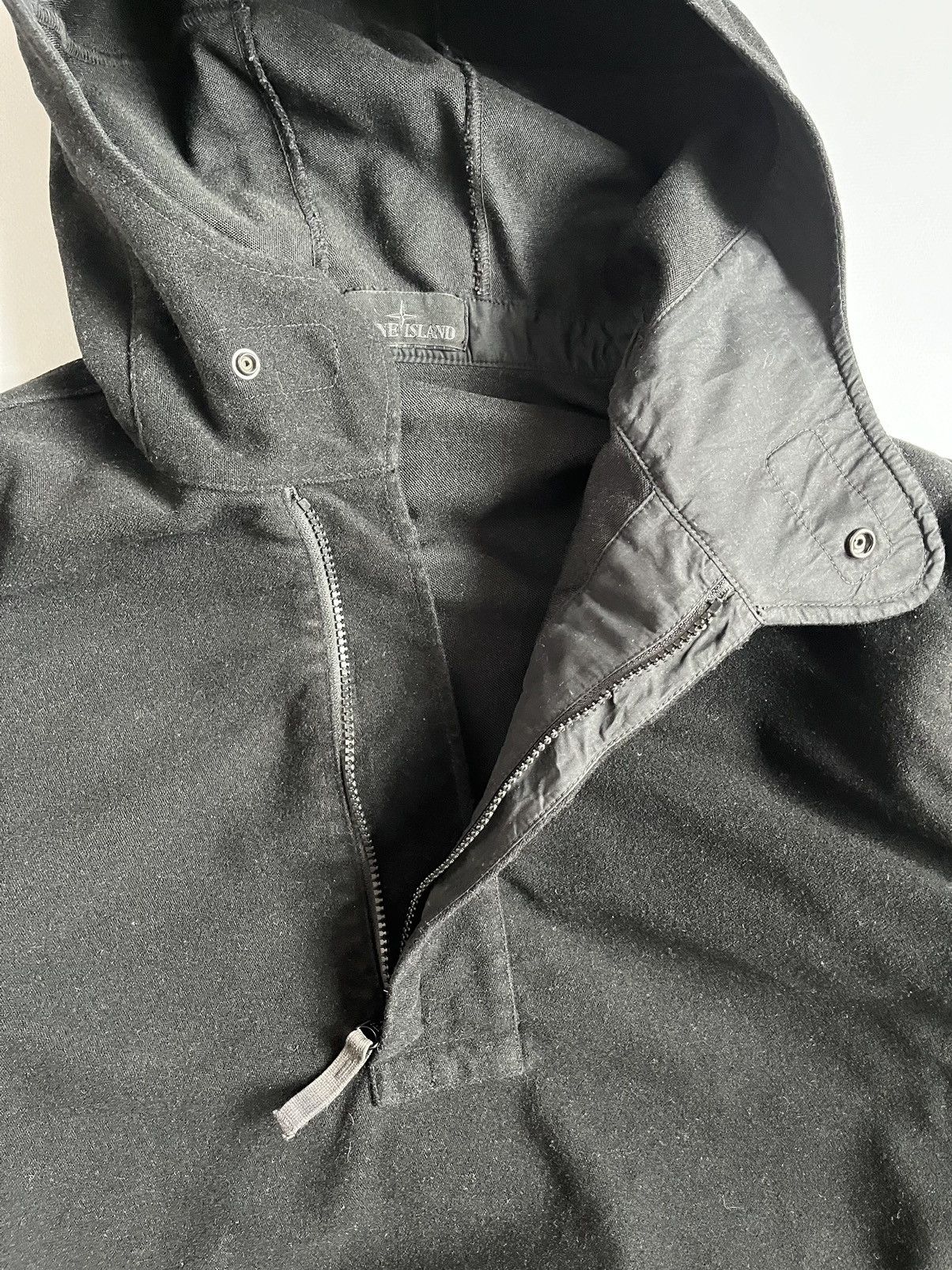 Stone Island Stone Island Men 2021 Black Ghost Flocked Pullover Hoodie Size US M / EU 48-50 / 2 - 6 Thumbnail