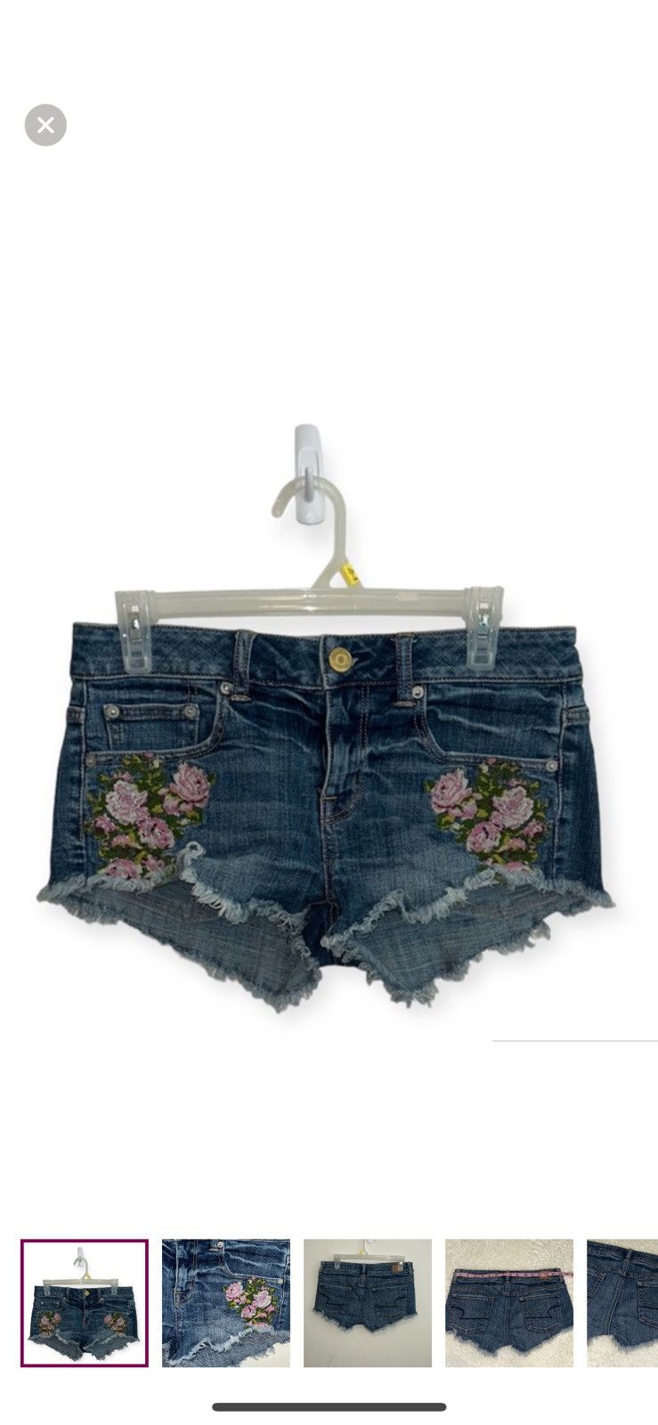 American Eagle Outfitters American eagle outfitters cutoff floral denim shorts size 4 Size 27" / US 4 / IT 40 - 1 Thumbnail