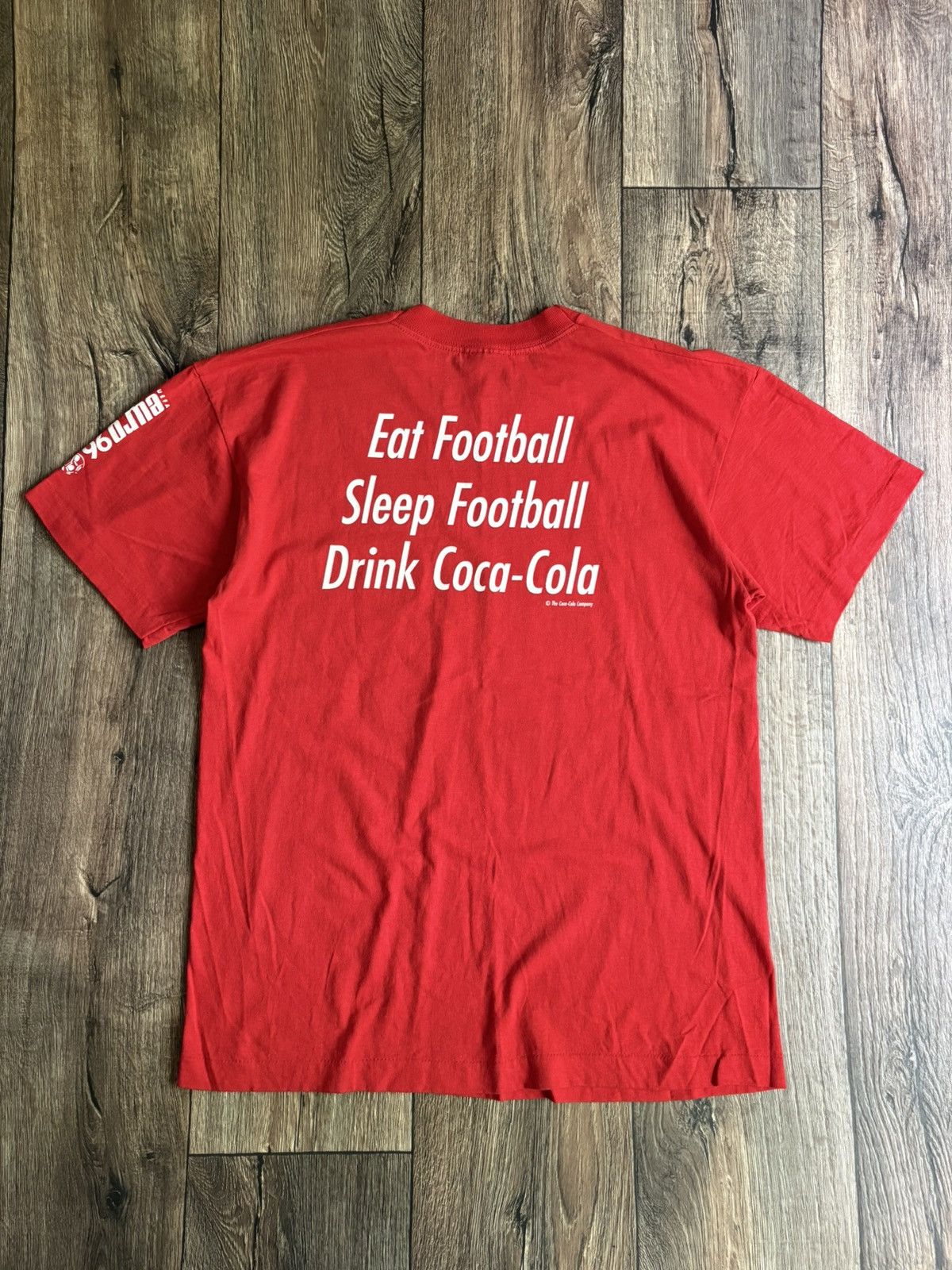 Coca Cola Vintage Coca Cola Promo Euro 1996 Football Single Stitch Tee Size US L / EU 52-54 / 3 - 12 Thumbnail