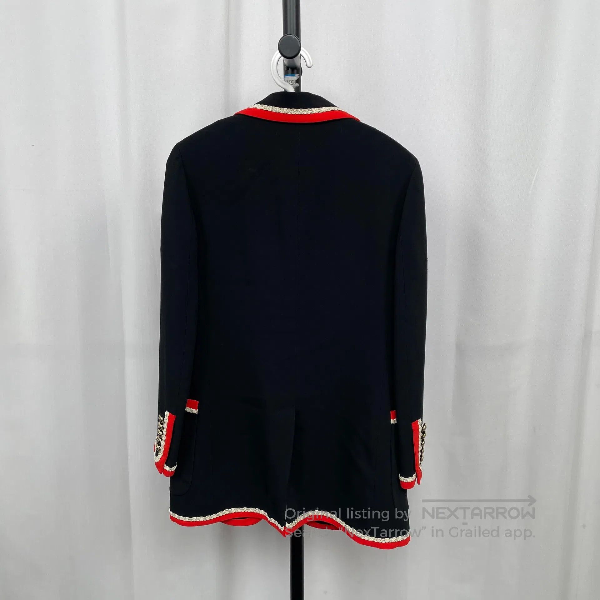 Gucci Guicci Red striped logo single-breasted long-sleeve black Size XS / US 0-2 / IT 36-38 - 2 Thumbnail