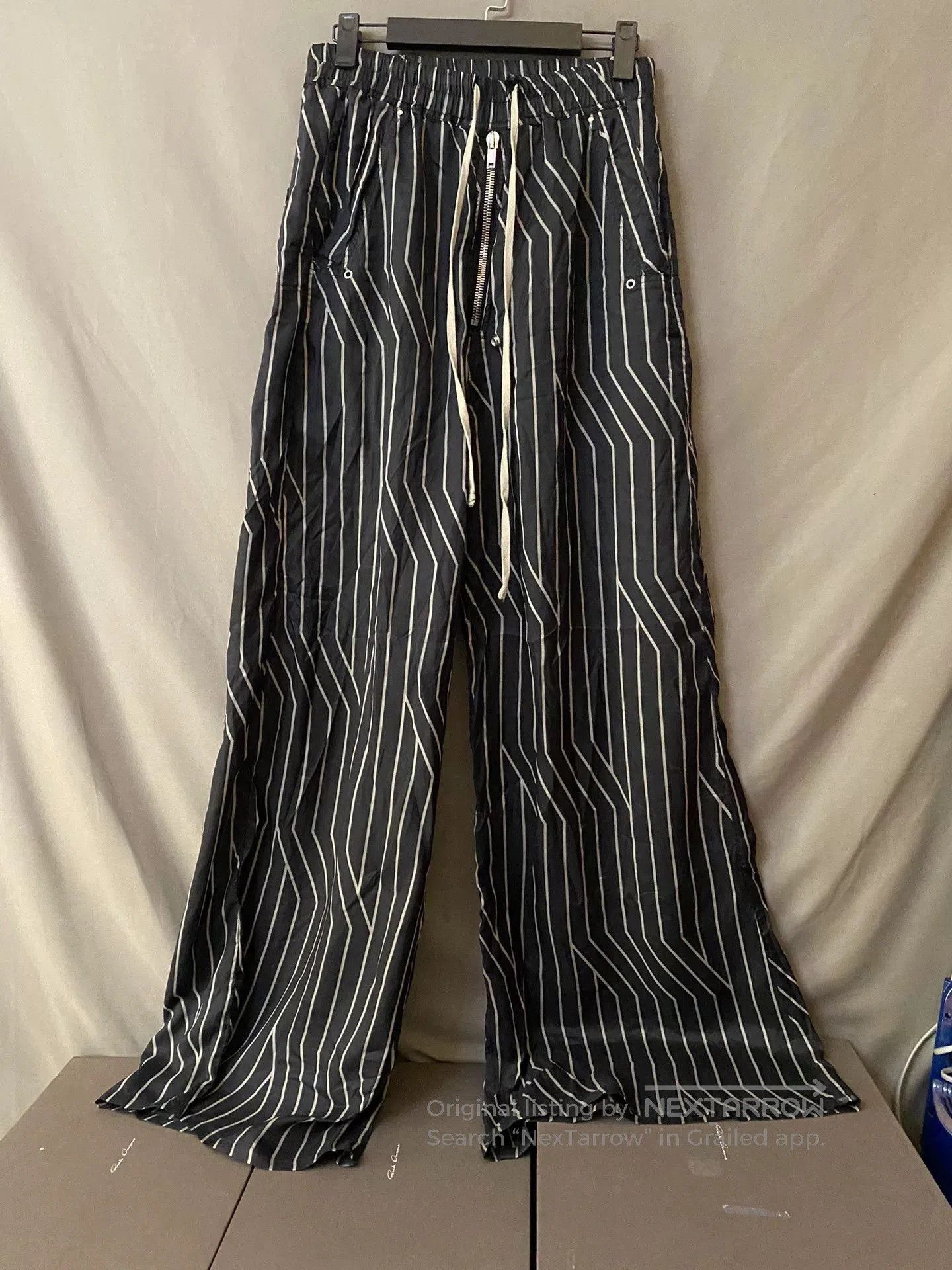 Rick Owens rick owens 23ss striped wide. Size US 38 / EU 54 - 1 Thumbnail