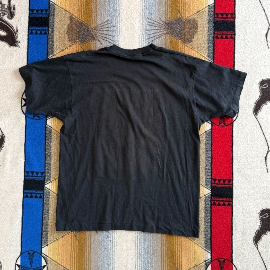 Vintage VINTAGE 80s Screen Stars Skull Cowboy T-Shirt XL Black Men Short Sleeve Crew Neck RARE 80s Cowboy Men Size US XL / EU 56 / 4 - 4 Thumbnail
