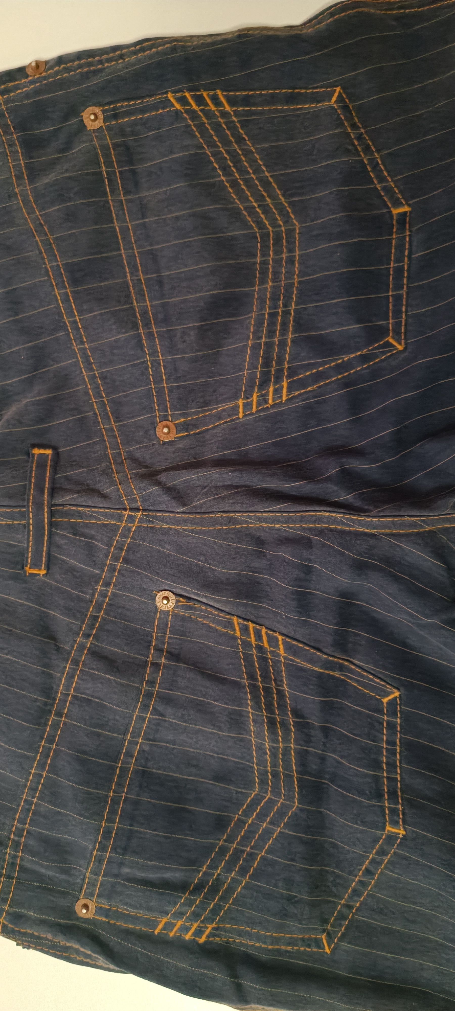 Jean Paul Gaultier Grayish blue pants with fine white vertical stripes Size 27" / US 4 / IT 40 - 13 Thumbnail