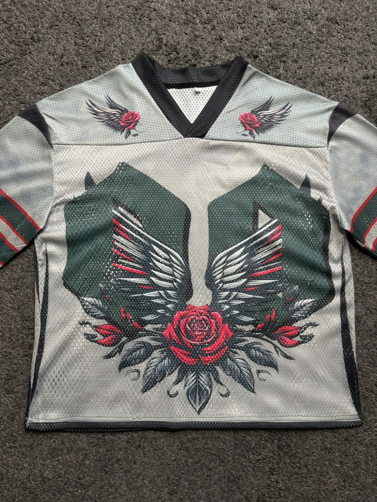 Japanese Brand Vintage style rare angelic roses 00 orison grey black jersey Size US M / EU 48-50 / 2 - 4 Thumbnail