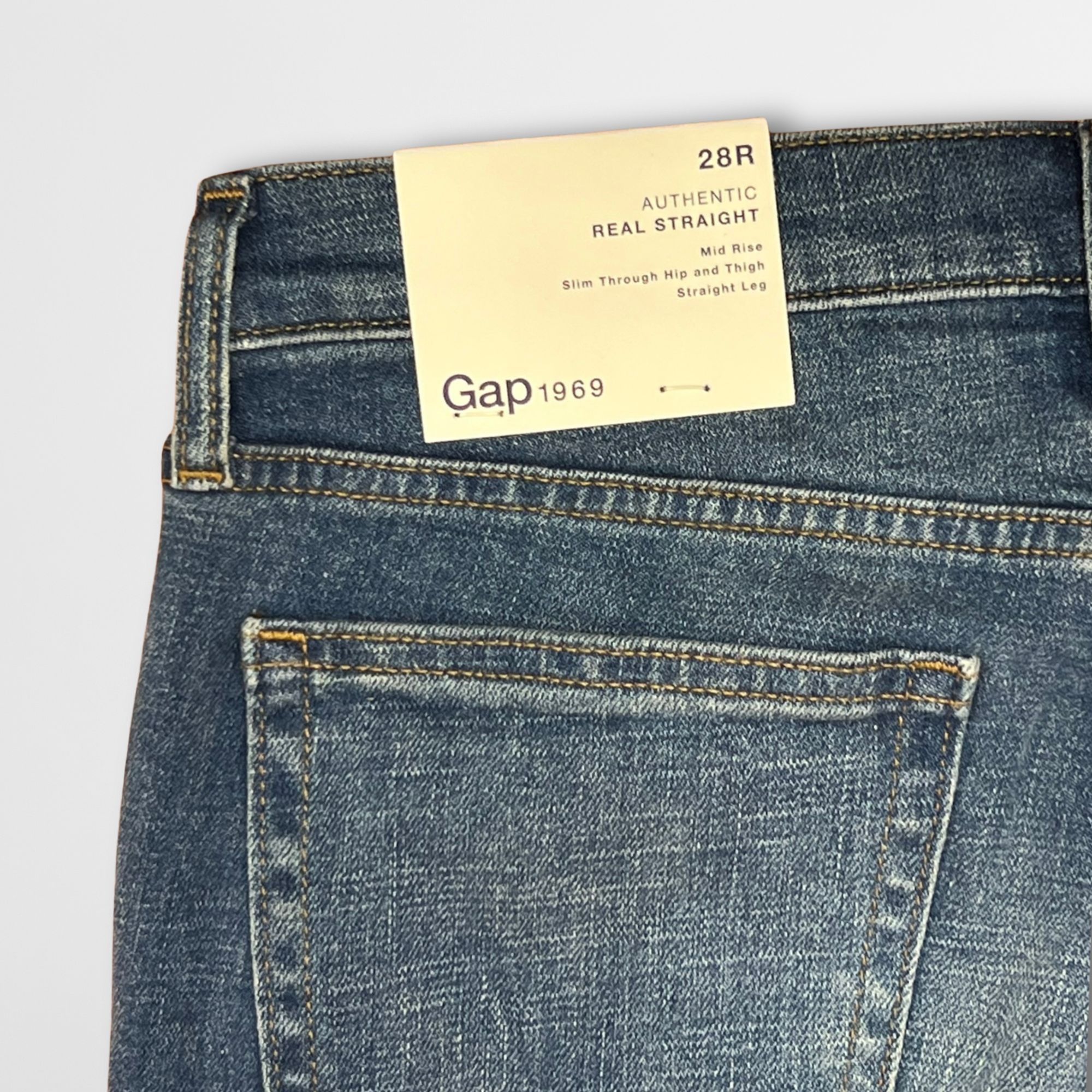 Gap NEW GAP Women’s 1969 Real Straight Jeans Size 26R Blue Denim Size 26" / US 2 / IT 38 - 5 Thumbnail