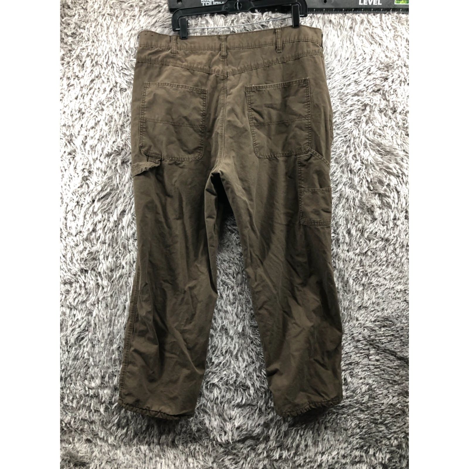 Vintage Canyon Creek Jeans Men Regular 40x30 Brown Beige Lined Fleece 5-Pocket Zip Belt Loops Canvas Cotton Blend Style Straight Vintage No Size US 40 / EU 56 - 5 Thumbnail