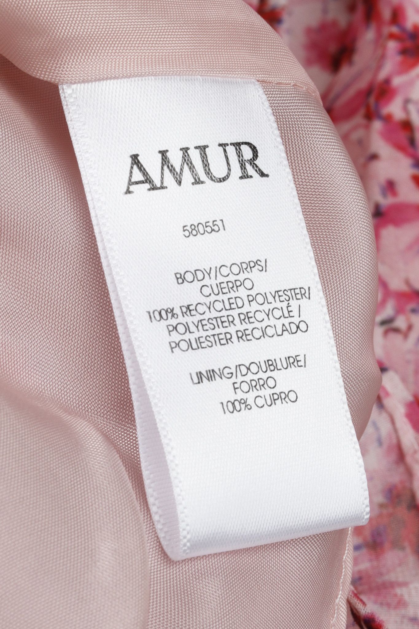 Amur Amur Portia Pink Floral Pleated Tiered One-Shoulder Top Size S / US 4 / IT 40 - 8 Thumbnail
