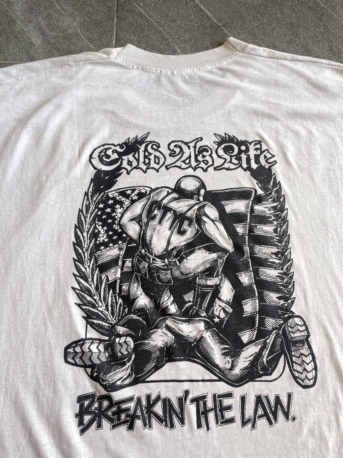 Band Tees Cold As Life Breakin’ The Law Vintage 90s Tshirt Detroit hc Size US XXL / EU 58 / 5 - 5 Thumbnail