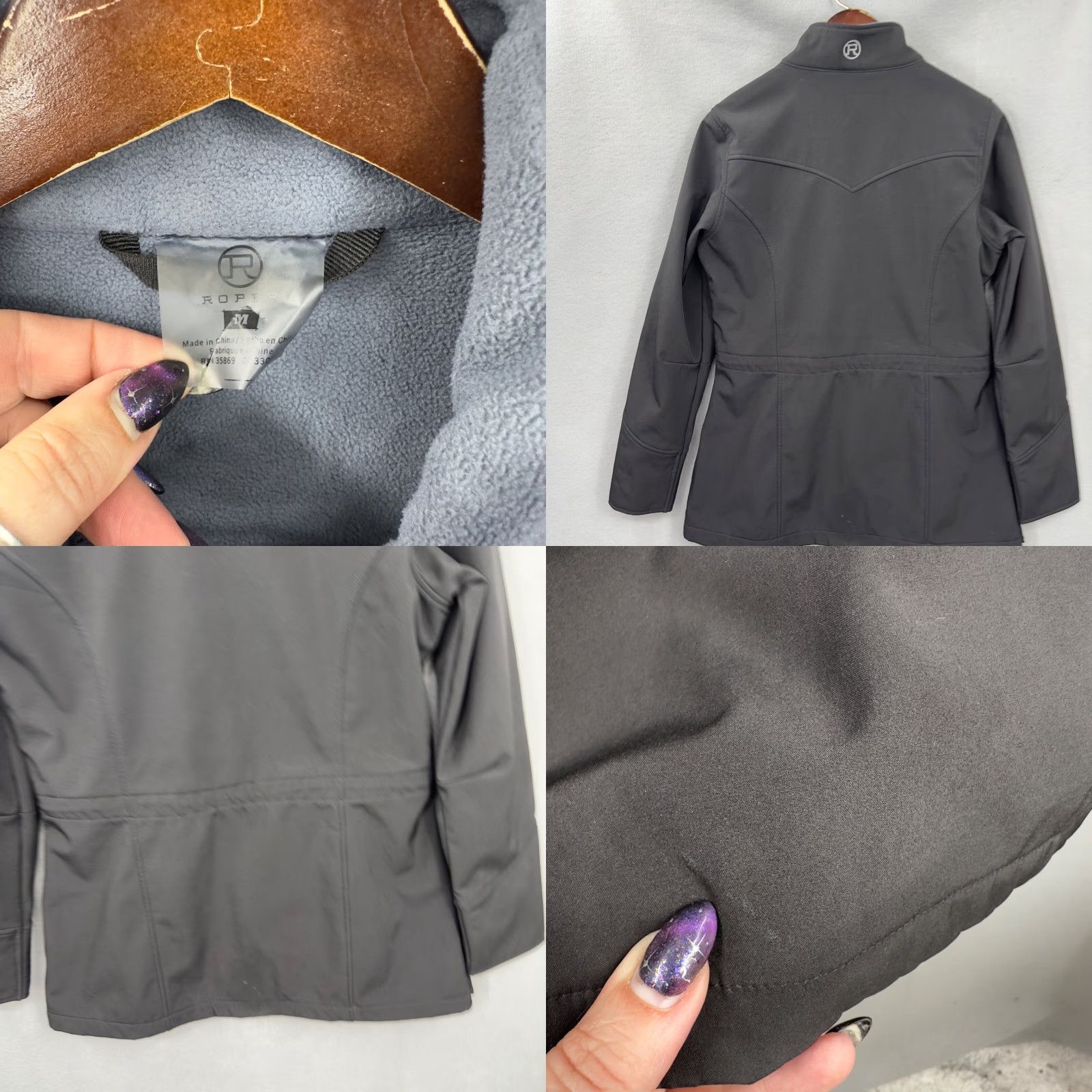 Roper Roper Jacket Womens M Black Softshell Lined Western Casual Shirt Coat Mens? Size M / US 6-8 / IT 42-44 - 8 Thumbnail
