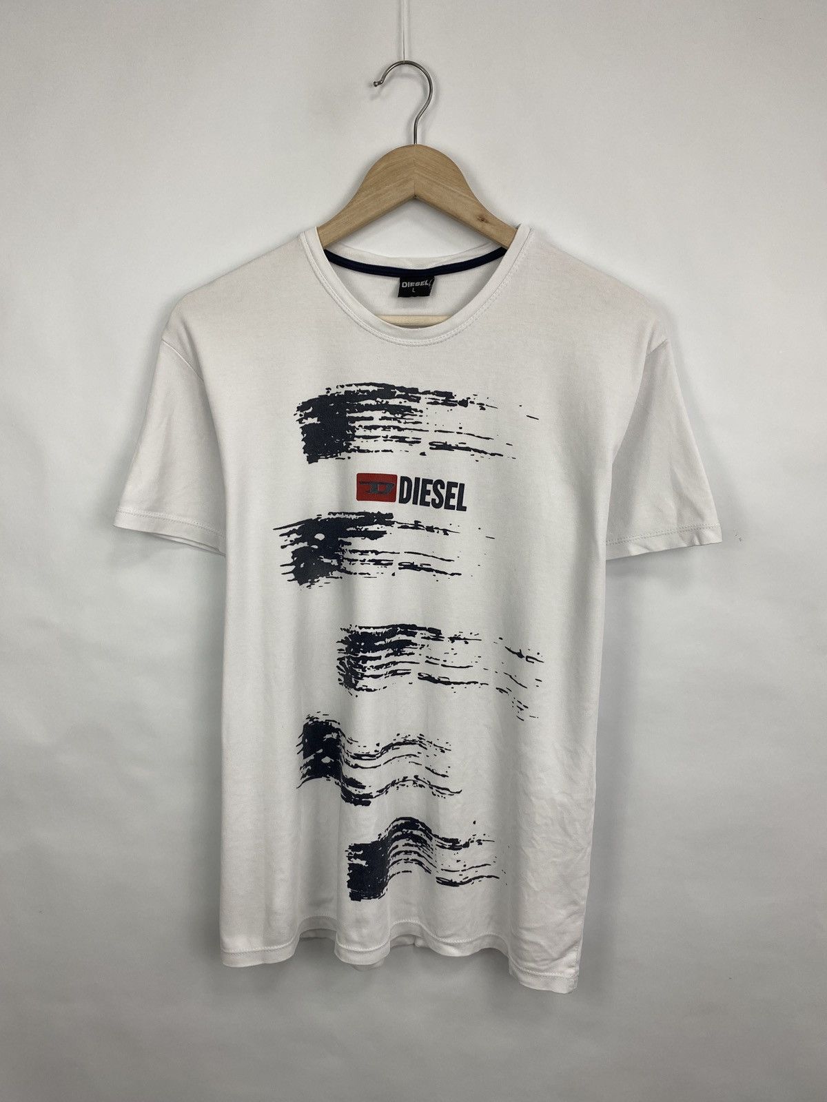Diesel 🇺🇸 Vintage 90s Diesel Y2K Big logo T-Shirt Retro Rare Hype Size US L / EU 52-54 / 3 - 3 Thumbnail