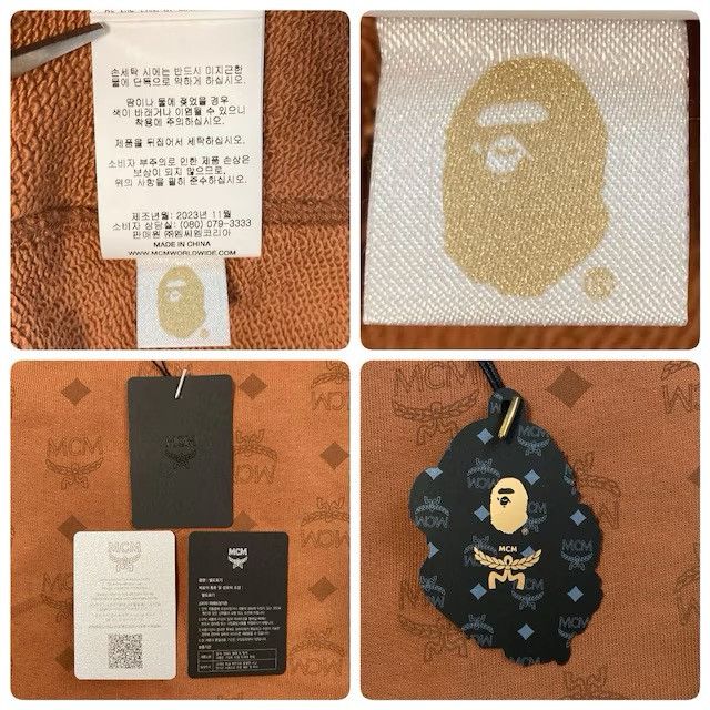 Bape × MCM 2024 MCM × BAPE monogram shark pullover hoodie a bathing ape Size US L / EU 52-54 / 3 - 10 Thumbnail