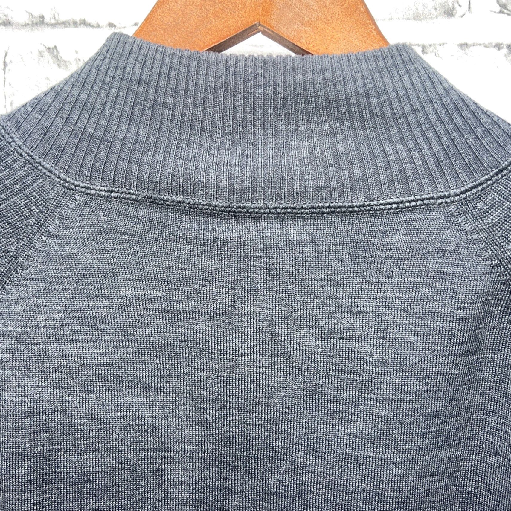 Vintage VINTAGE Solaris Gray Half Zip Wool Blend Pullover Mens XL Pullover Sweater Size US XL / EU 56 / 4 - 4 Thumbnail