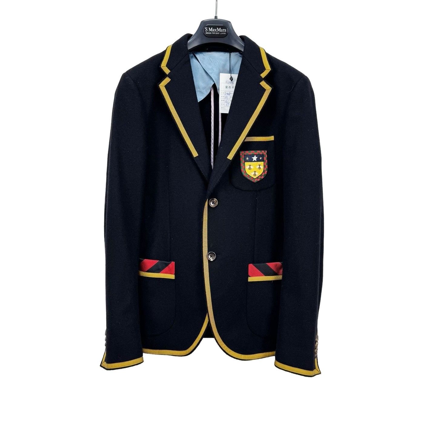 Gucci Gucci Bee Crest Trim Wool Blazer Size 44R Size 34R - 1 Thumbnail