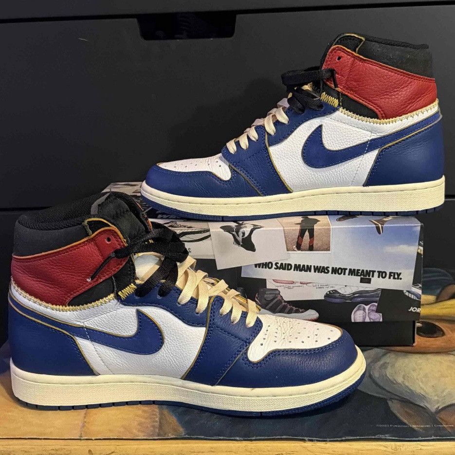 Jordan Brand × Union LA Union LA x Nike Air Jordan 1 Retro Hi Storm Blue Size 9 Used Size US 9 / EU 42 - 2 Thumbnail