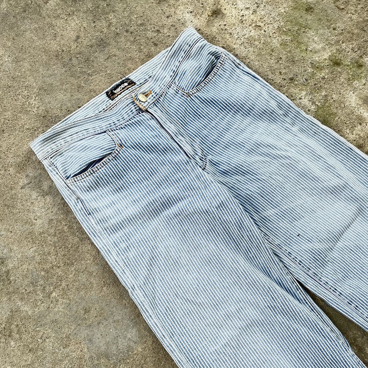 Issey Miyake × Japanese Brand × Zucca Zucca Hickory Baggy Trouser Pants Size 28" / US 6 / IT 42 - 2 Thumbnail