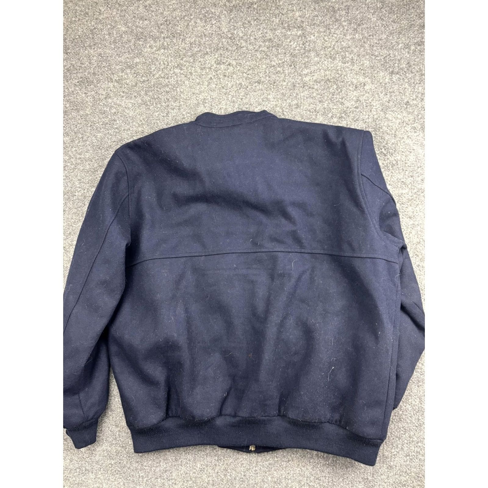 Orvis Orvis Jacket Mens XL Blue Wool Bomber Full Zip Pockets Lined Stand-Up Collar Holiday Plaid Interior Casual Workwear Size US XL / EU 56 / 4 - 7 Thumbnail