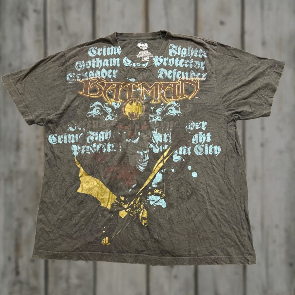 DC Comics VINTAGE Batman T-shirt Mens 2XL Gray Black AOP Y2K Grunge 90s Faded DC Comics Shirt Mens 2XL Gray Black AOP Grunge 90s DC Comics Size US XXL / EU 58 / 5 - 1 Thumbnail