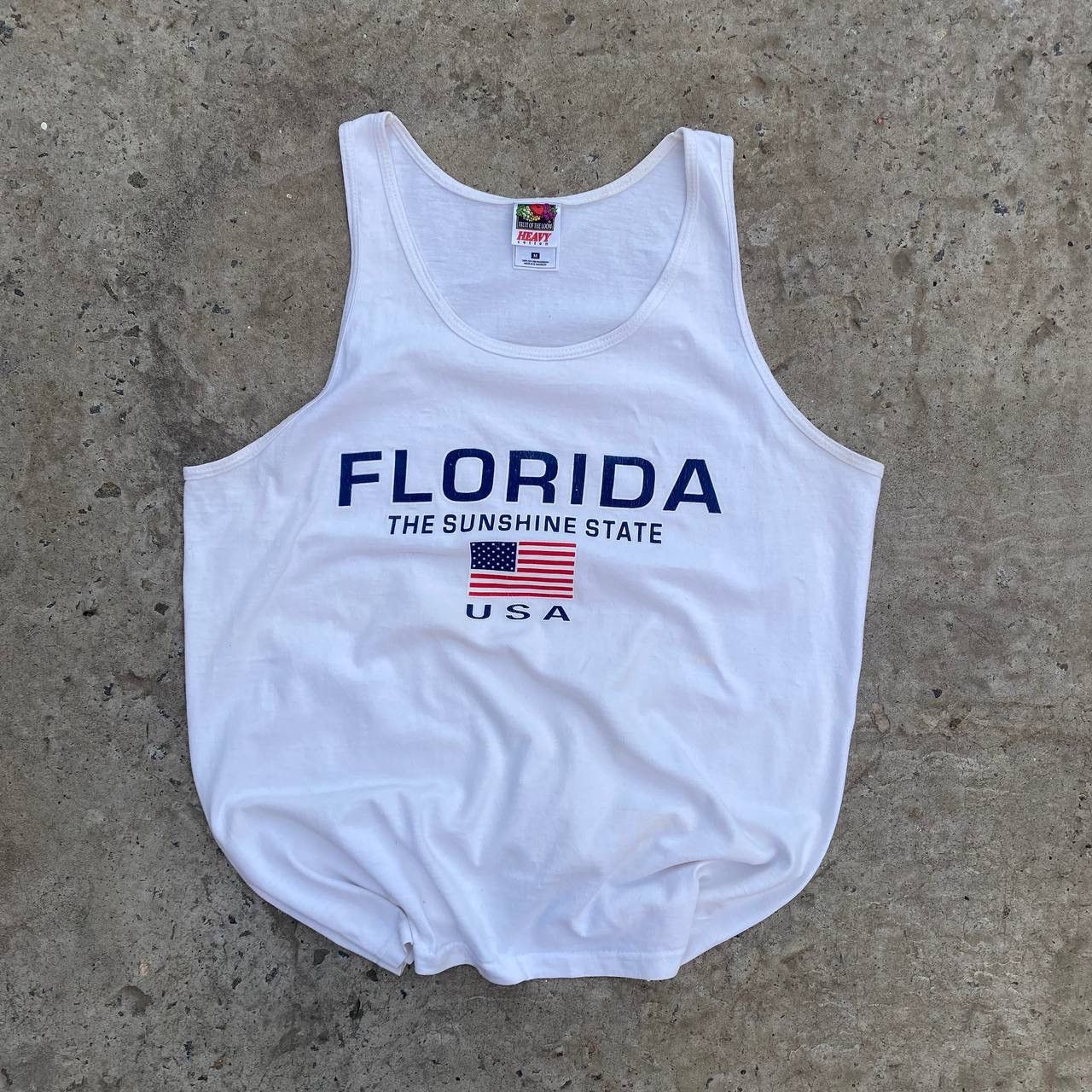 Fruit Of The Loom Vintage Florida Sleeves USA Tank Top Big Logo Y2K Size M Size US M / EU 48-50 / 2 - 1 Thumbnail