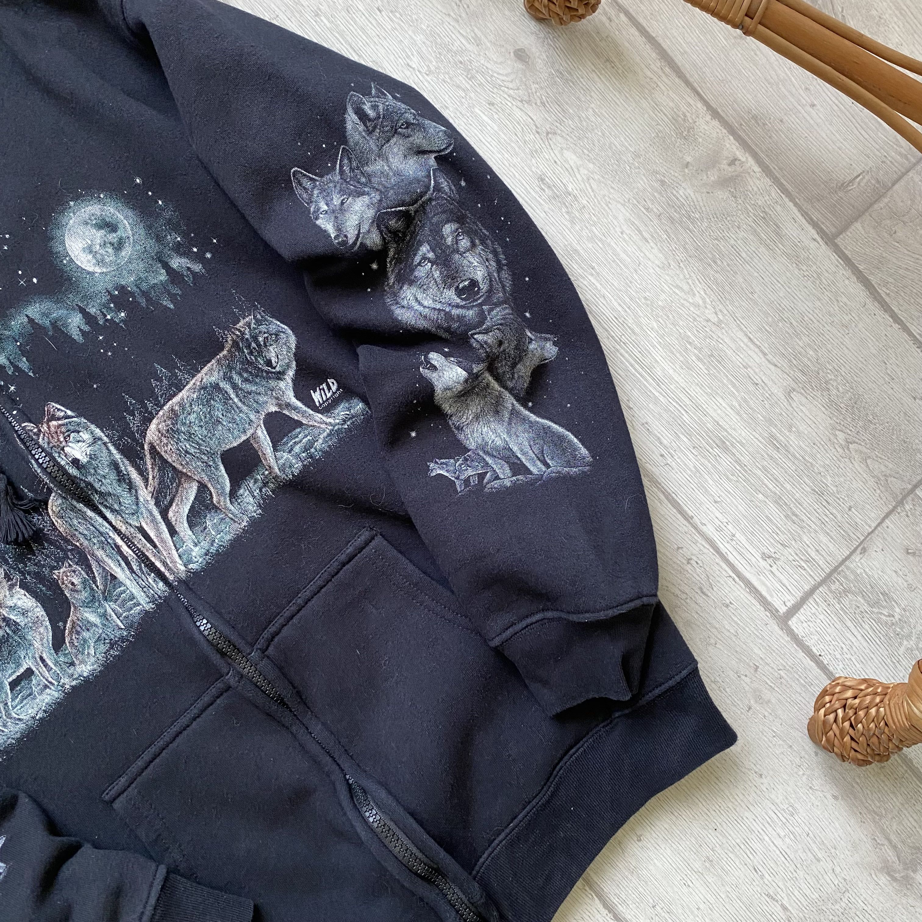 The Mountain 🐺Vintage Wild Wool logo zip up hoodie Y2K Size US XS / EU 42 / 0 - 5 Thumbnail