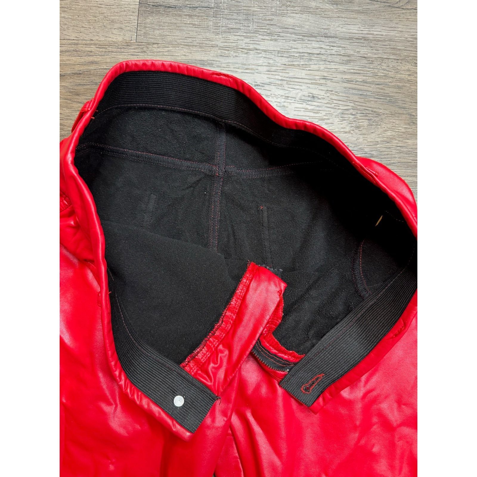 Other Womens Red Pleather Faux Leather Pants Size 28x27 Size 28" / US 6 / IT 42 - 3 Thumbnail