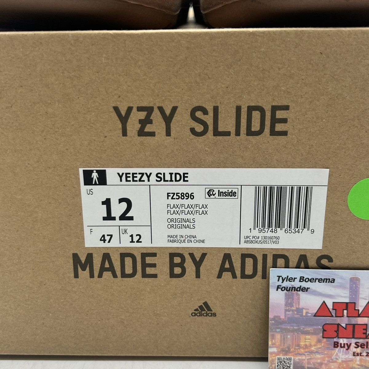 Adidas Yeezy slides flax Size US 12 / EU 45 - 6 Thumbnail