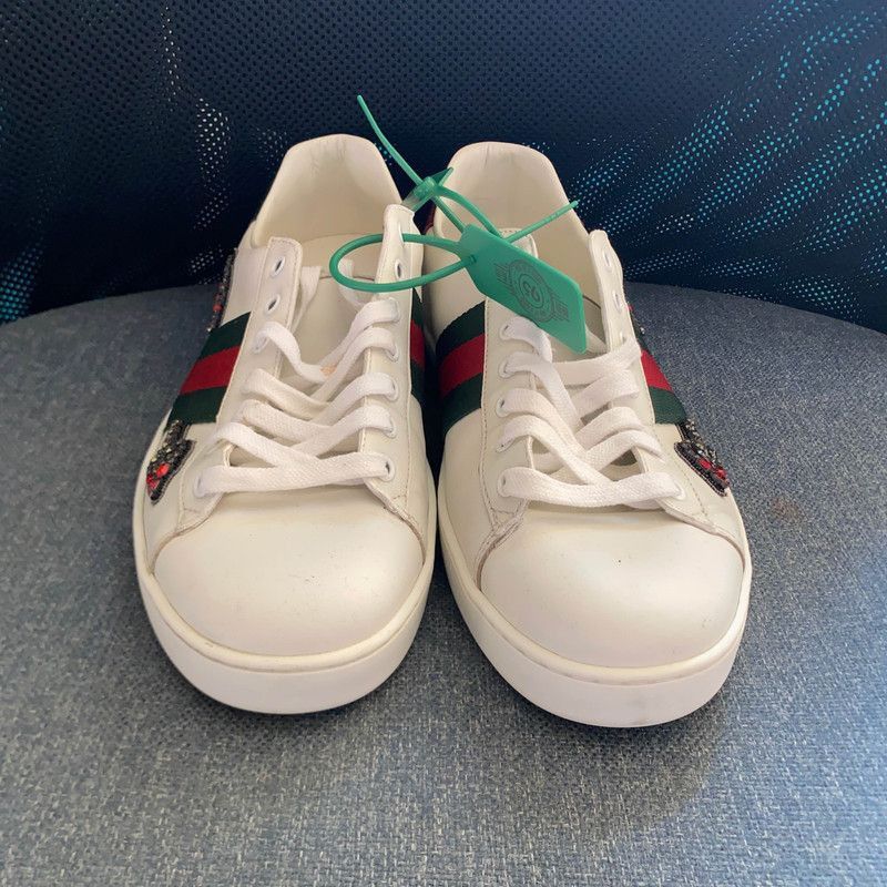 Gucci Gucci Ace Embroidered White Sneakers - Size US 9.5 / EU 42-43 - 2 Thumbnail