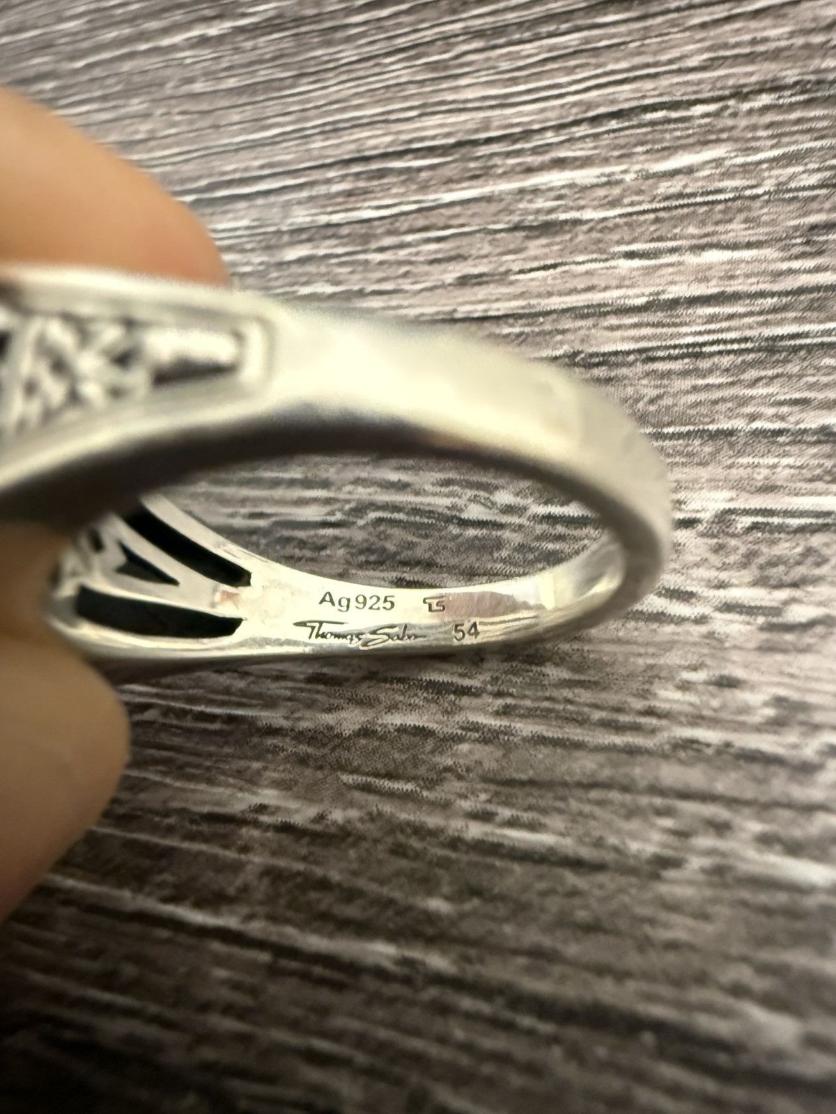 Thomas Sabo Thomas Sabo Sterling Silver Signet Ring–Black Onyx – Size 54 Size ONE SIZE - 3 Thumbnail