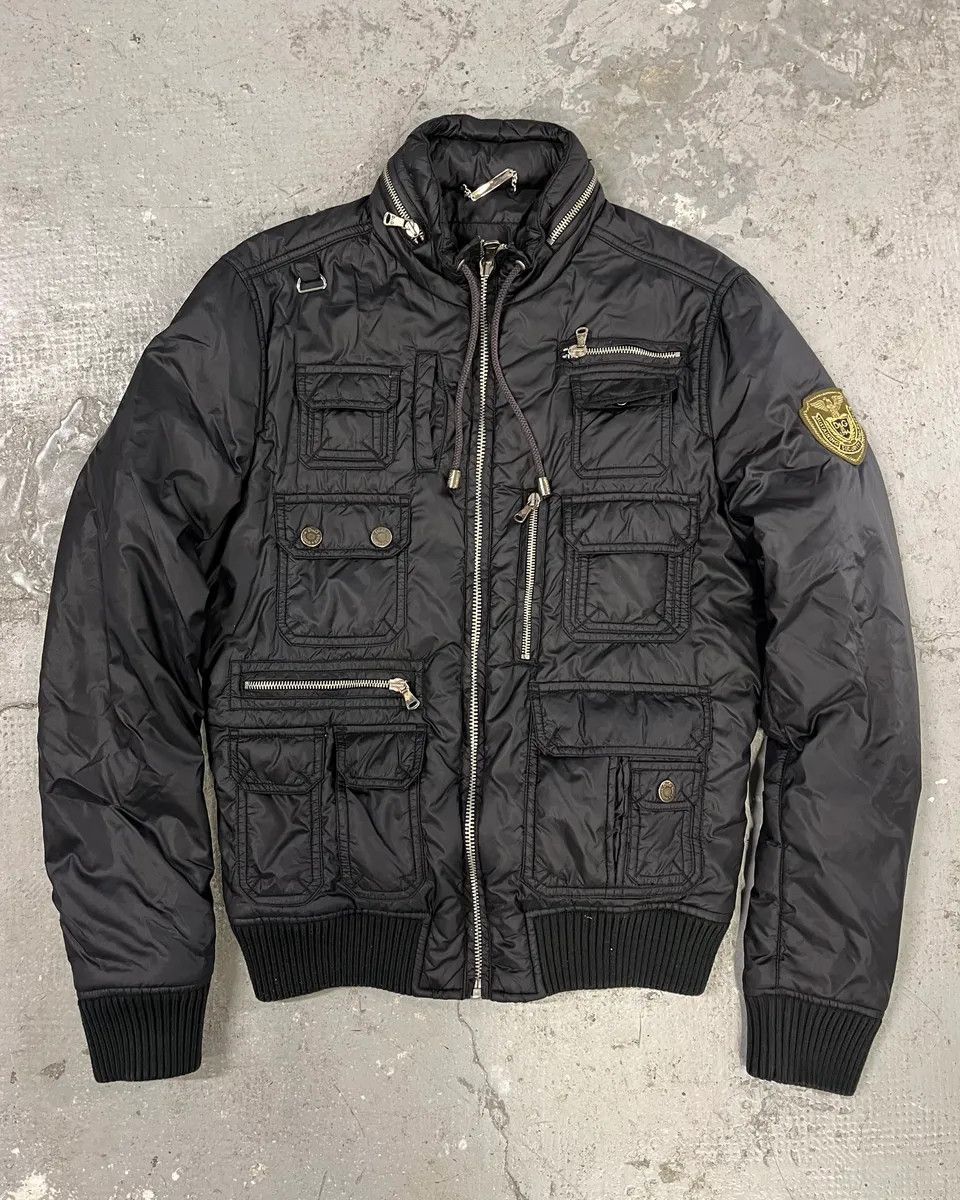 DOLCE&GABBANA 00s Bomber Jacket 2000s Dolce & Gabbana Utility Zips