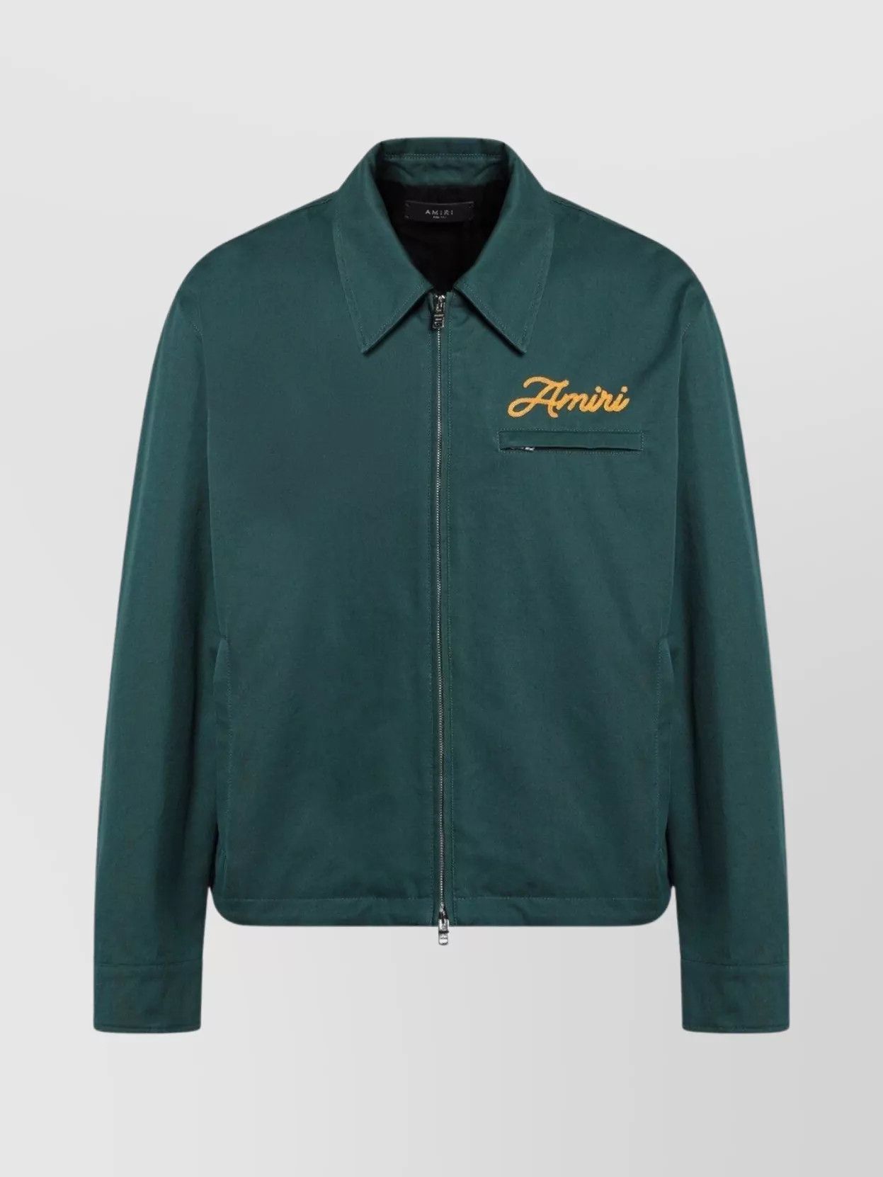 Amiri o1s1wg110126 Logo Front Pocket Zip Jacket in Blue Size US M / EU 48-50 / 2 - 1 Thumbnail