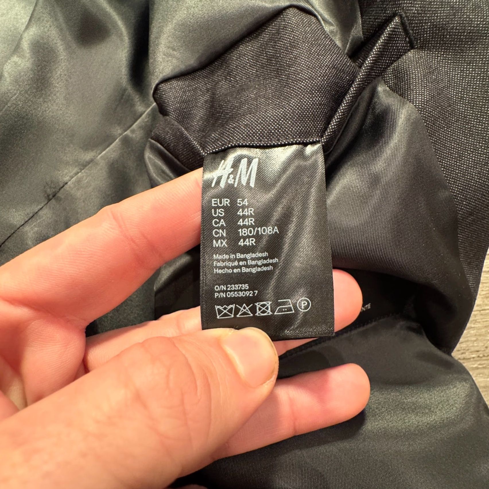 H&M H&M Sport Coat Mens 42 R Gray Heathered 2 Button Performance Blazer Jacket Adult Sport Coat Mens 42 Gray Size 42R - 5 Thumbnail