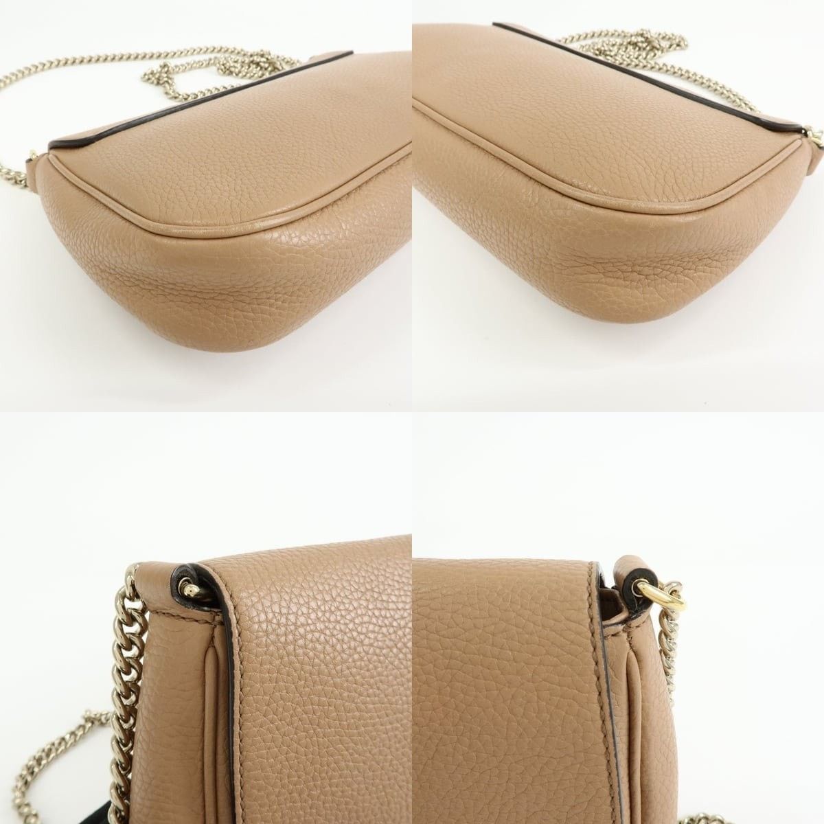 Gucci Gucci Soho Chain Shoulder Bag Calfskin Tan Size ONE SIZE - 5 Thumbnail