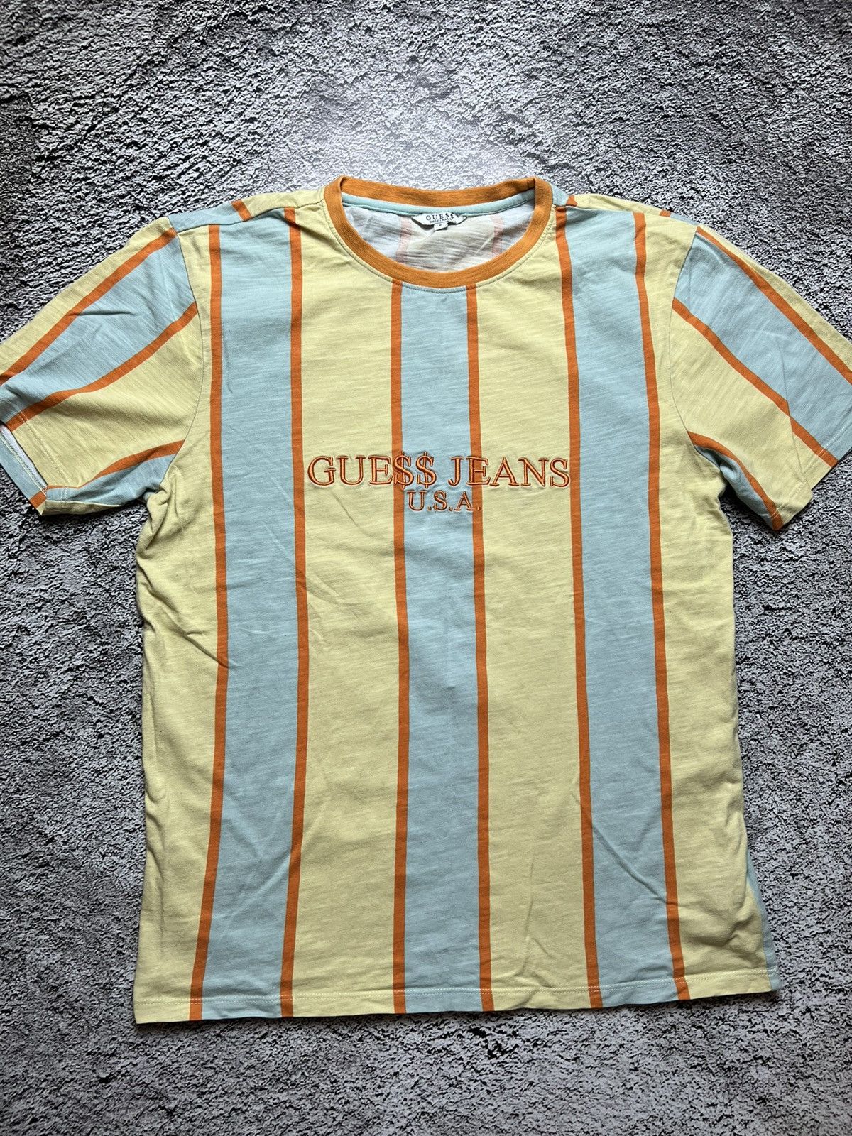 A$AP Rocky × Guess Guess x Asap Rocky Gue$$ x VSVP striped tee embriodered Size US S / EU 44-46 / 1 - 1 Thumbnail