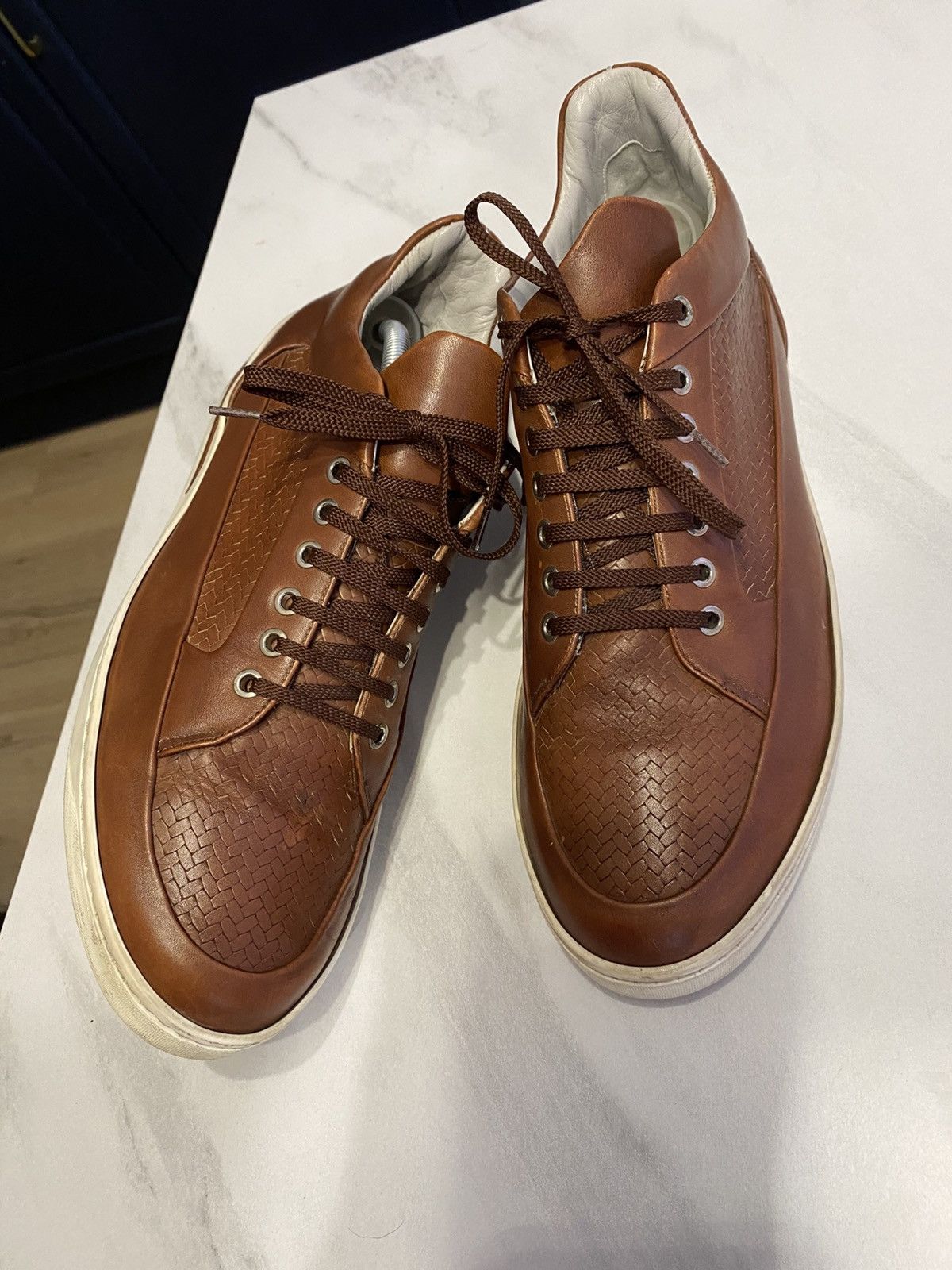 Porsche Design Porsche Design San Diego Brown leather sneakers italy 45 Size US 11.5 / EU 44-45 - 4 Thumbnail