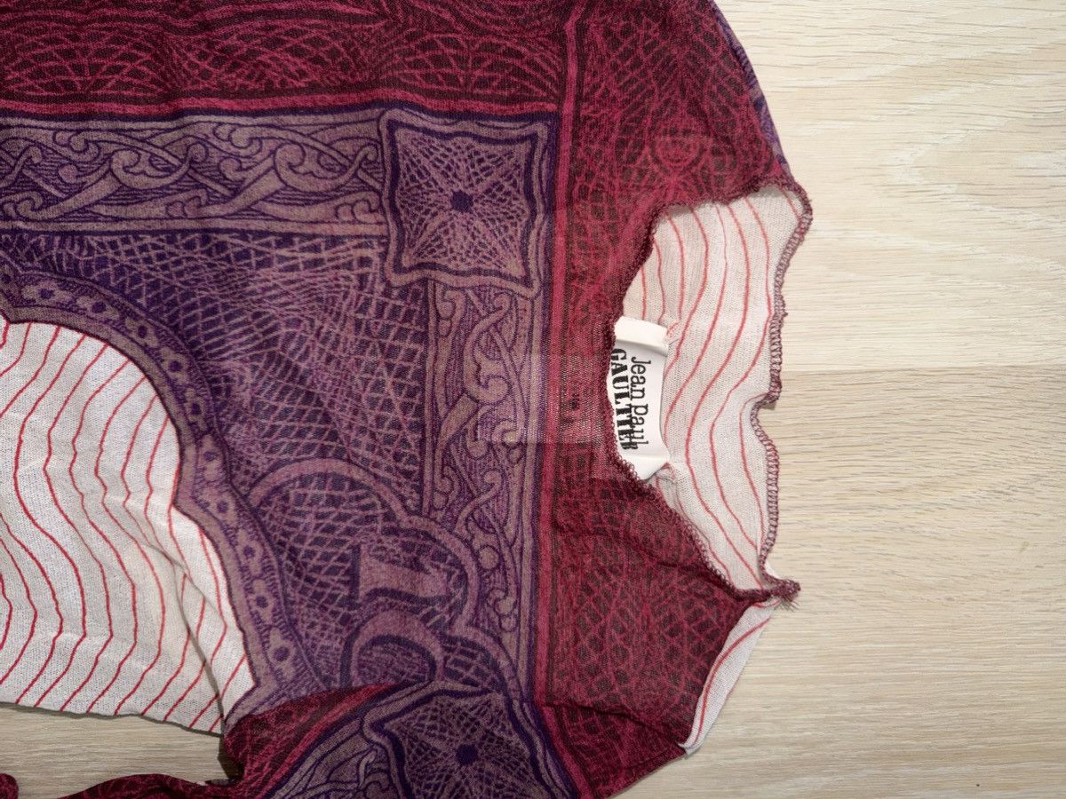 Jean Paul Gaultier Jean Paul Gaultier Purple & Burgundy 'The Cartouche' Top Size XS / US 0-2 / IT 36-38 - 1 Thumbnail