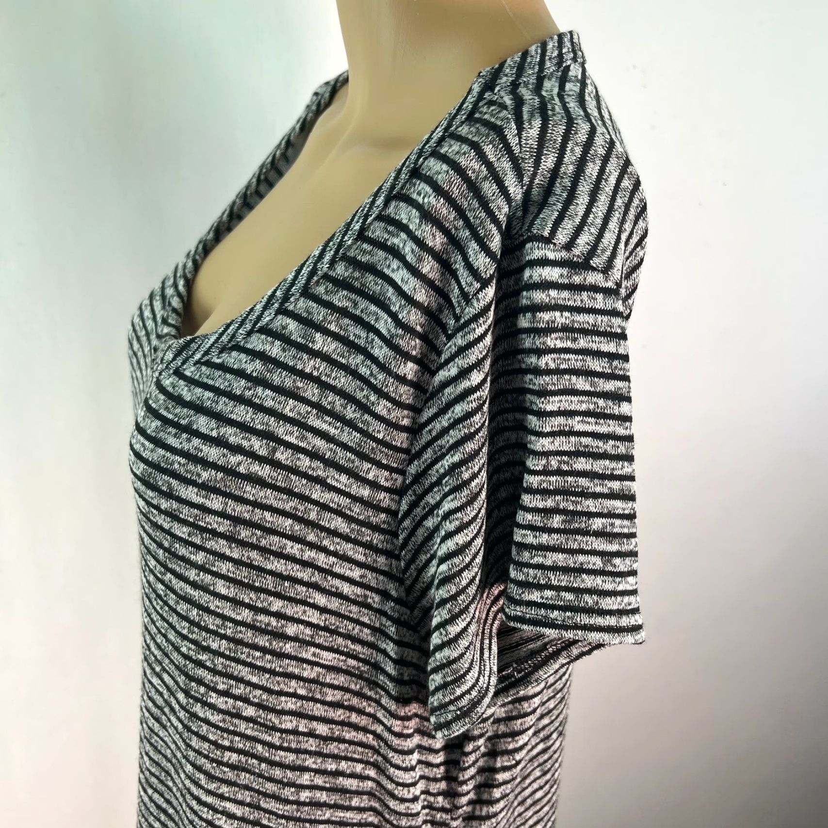 Vintage Vtg Rue Striped Short Sleeves Scoop Neck Gray Sweater Dress Plus Size 2X Womens Vintage Gr ay Size XXL / US 16-18 / IT 52-54 - 7 Thumbnail