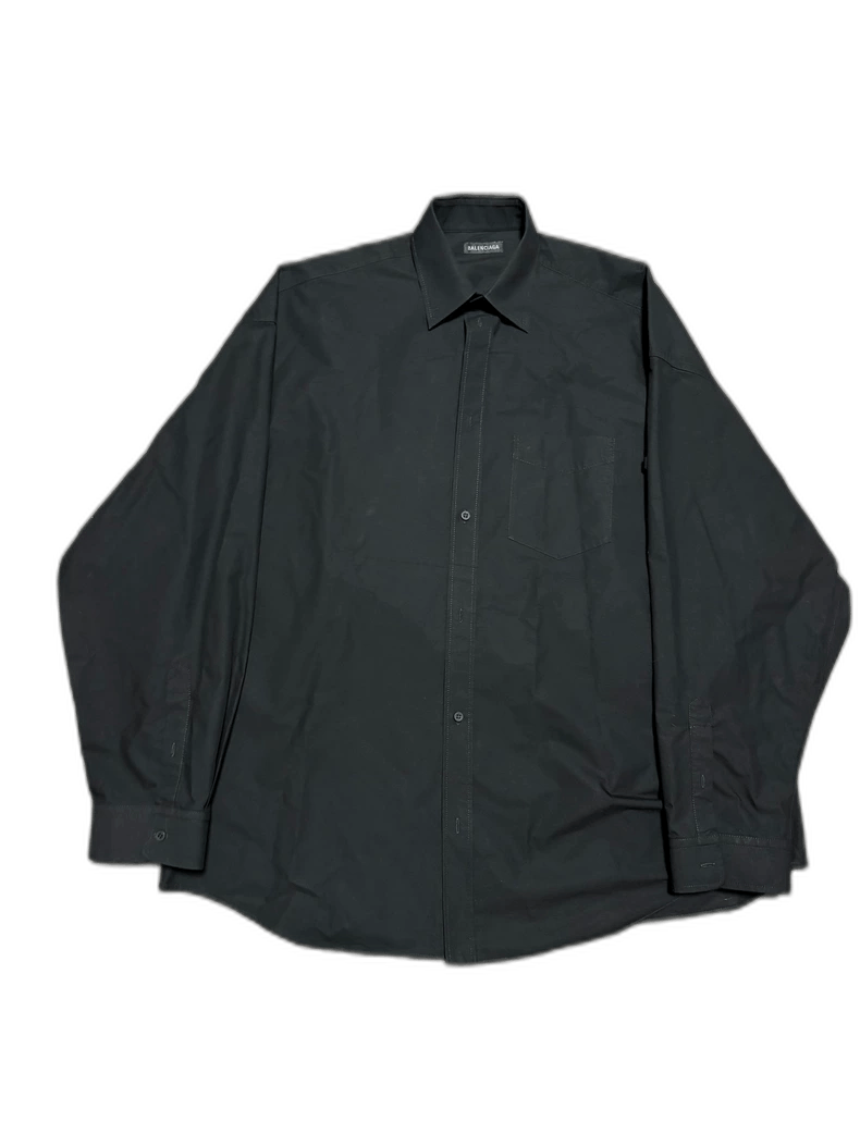 Balenciaga Balenciaga Black Long Sleeve Shirt-yf Size US M / EU 48-50 / 2 - 1 Thumbnail